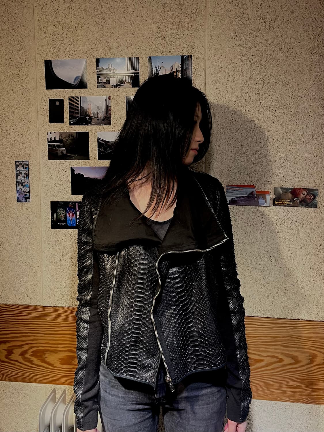 HUN RICK OWENS PYTHON LEATHER JACKET 상품이미지2