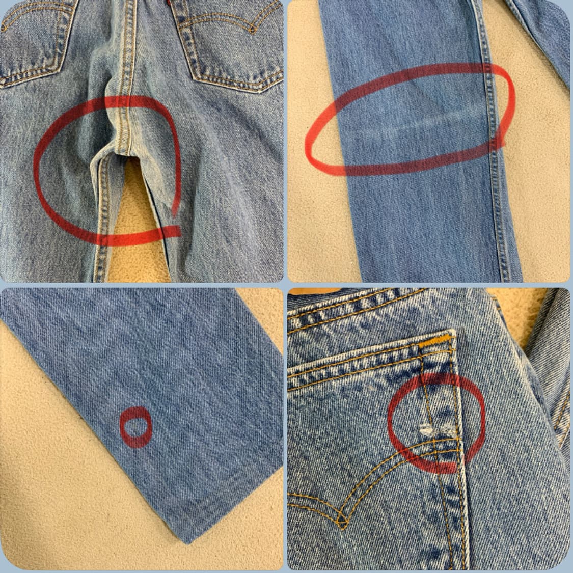 90s 빈티지 리바이스 501 데님팬츠( 32사이즈 )남자청바지 중청 상품이미지9