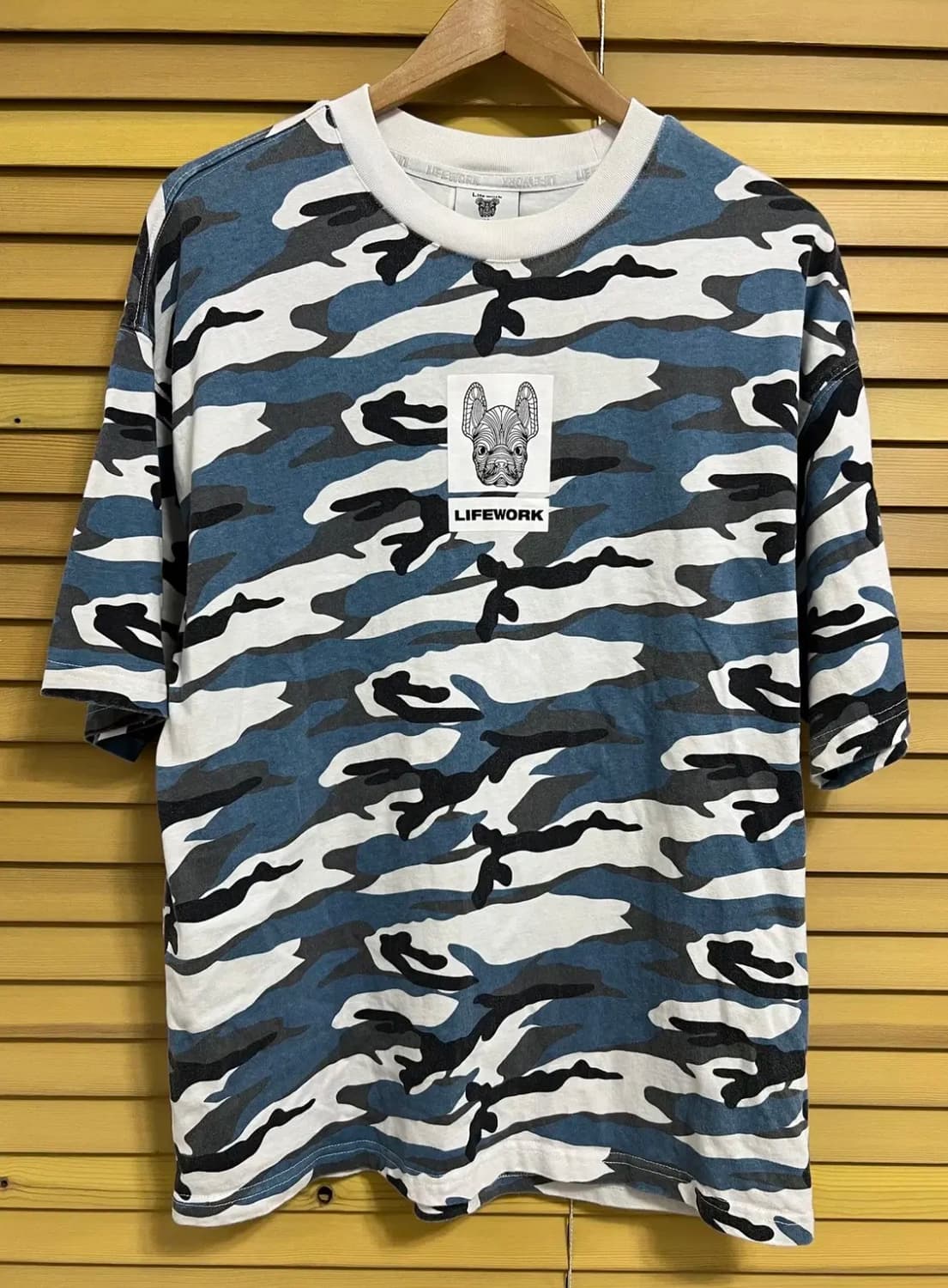 라이프워크 남성 블루카모 라운드반팔티셔츠 상품이미지2
