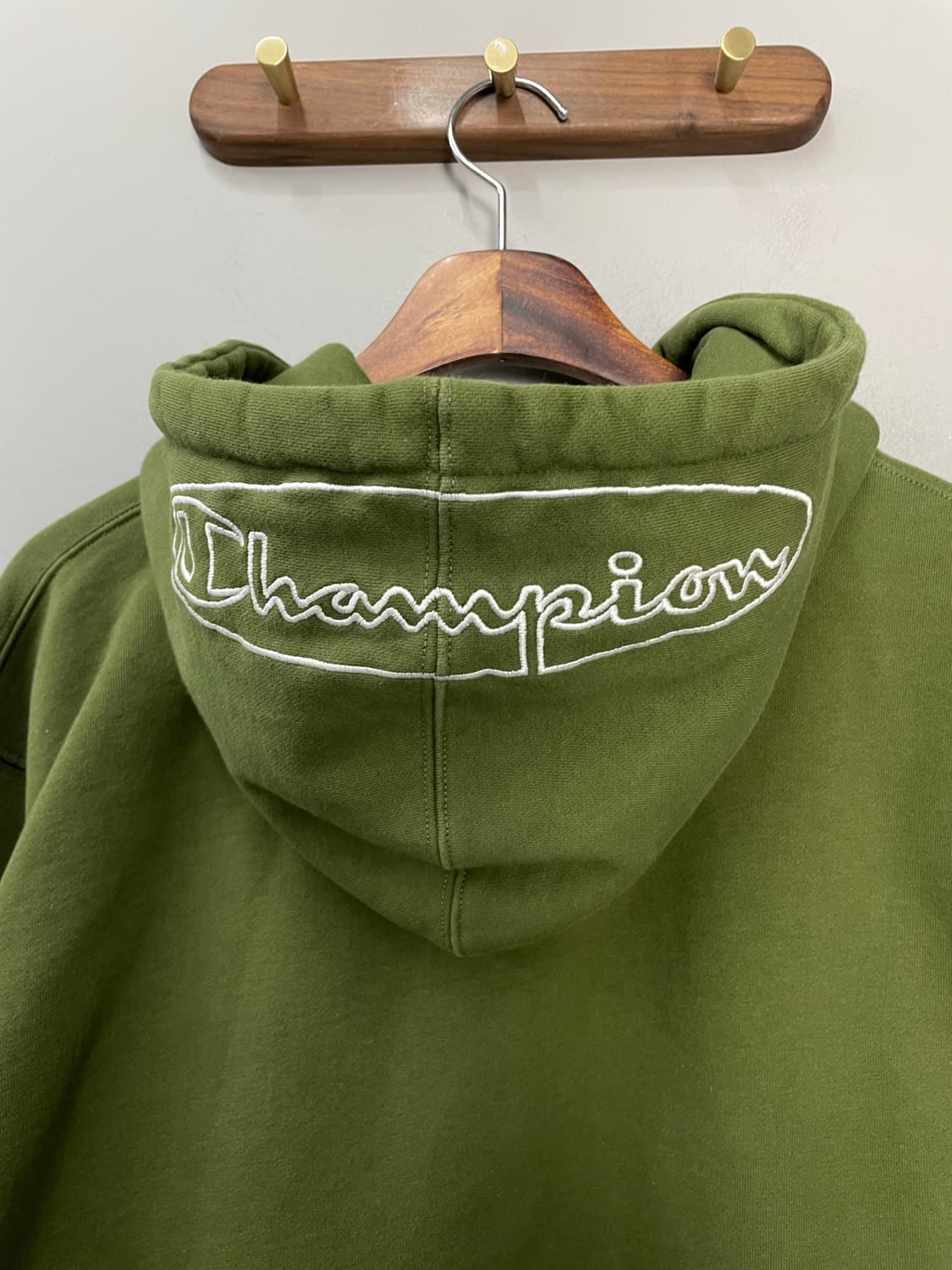 슈프림X챔피온 그린 후드 스웻셔츠 H2181 상품이미지6