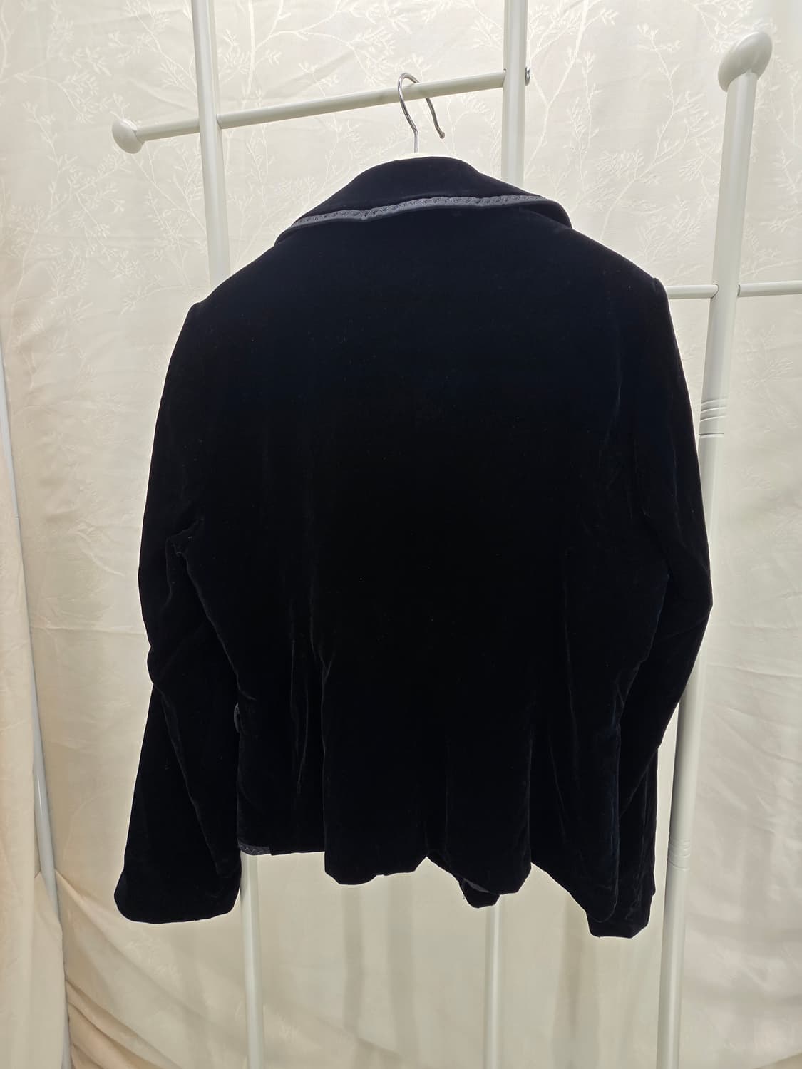 크로커다일 레이디스 벨벳 자켓 블랙 100 상품이미지6