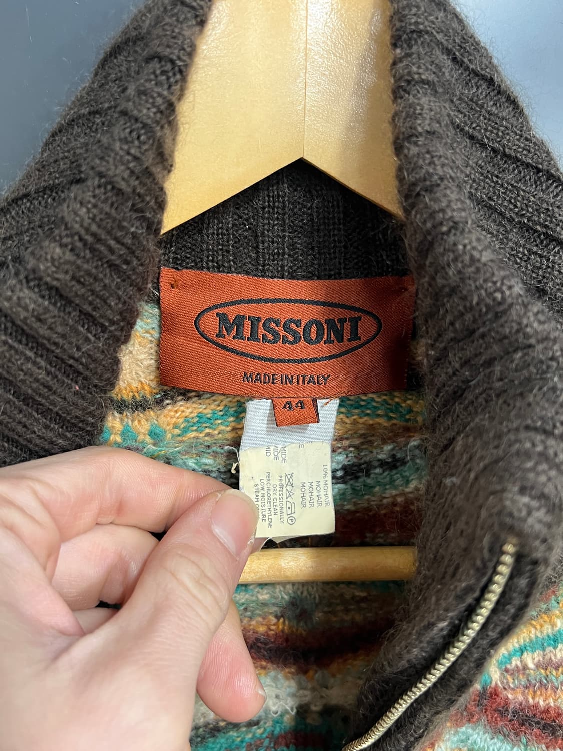 Missoni Vintage 미쏘니 빈티지 패턴 니트 집업 상품이미지4