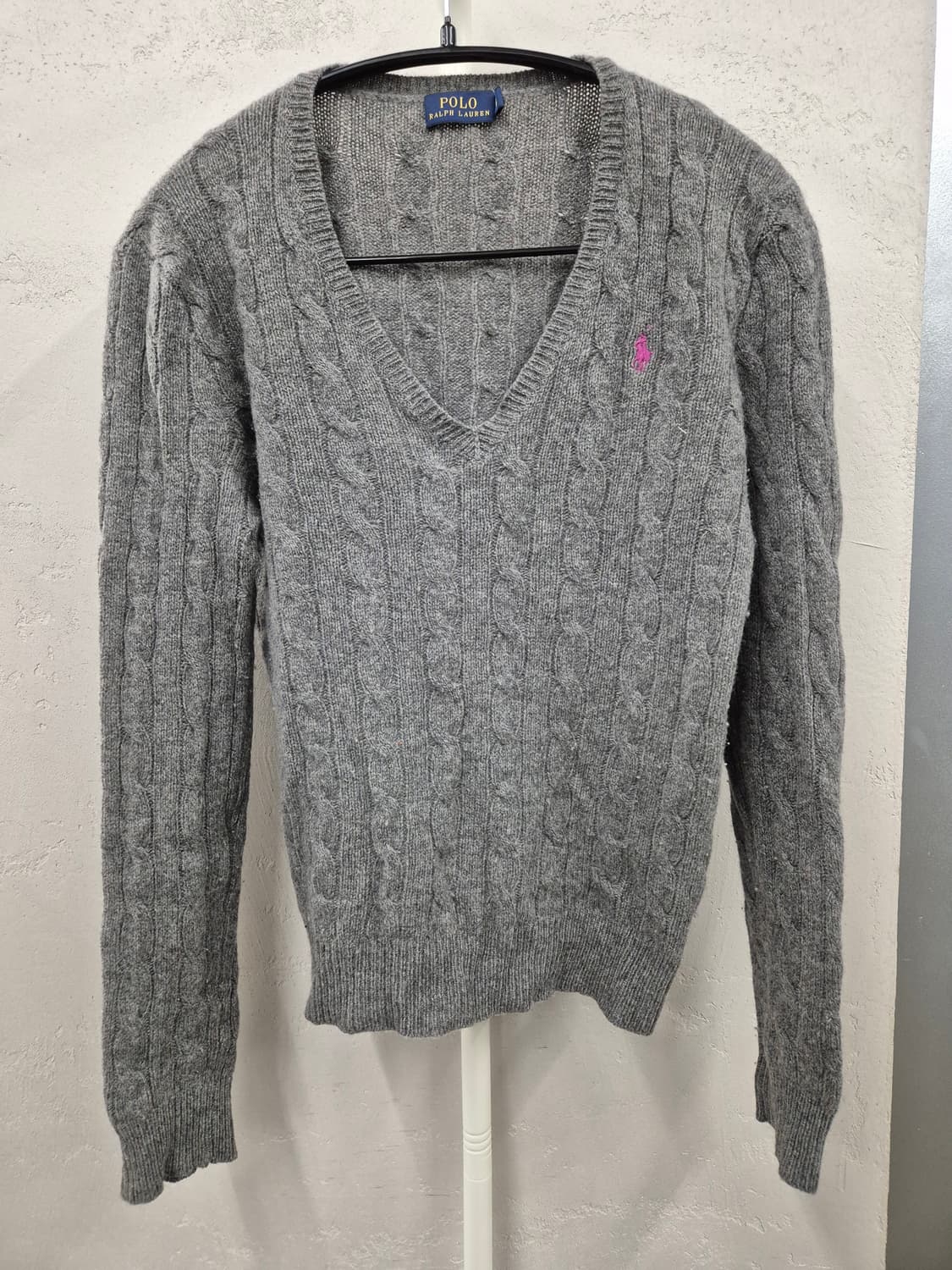 폴로 랄프로렌 여성 케이블 니트 M 그레이 상품이미지2