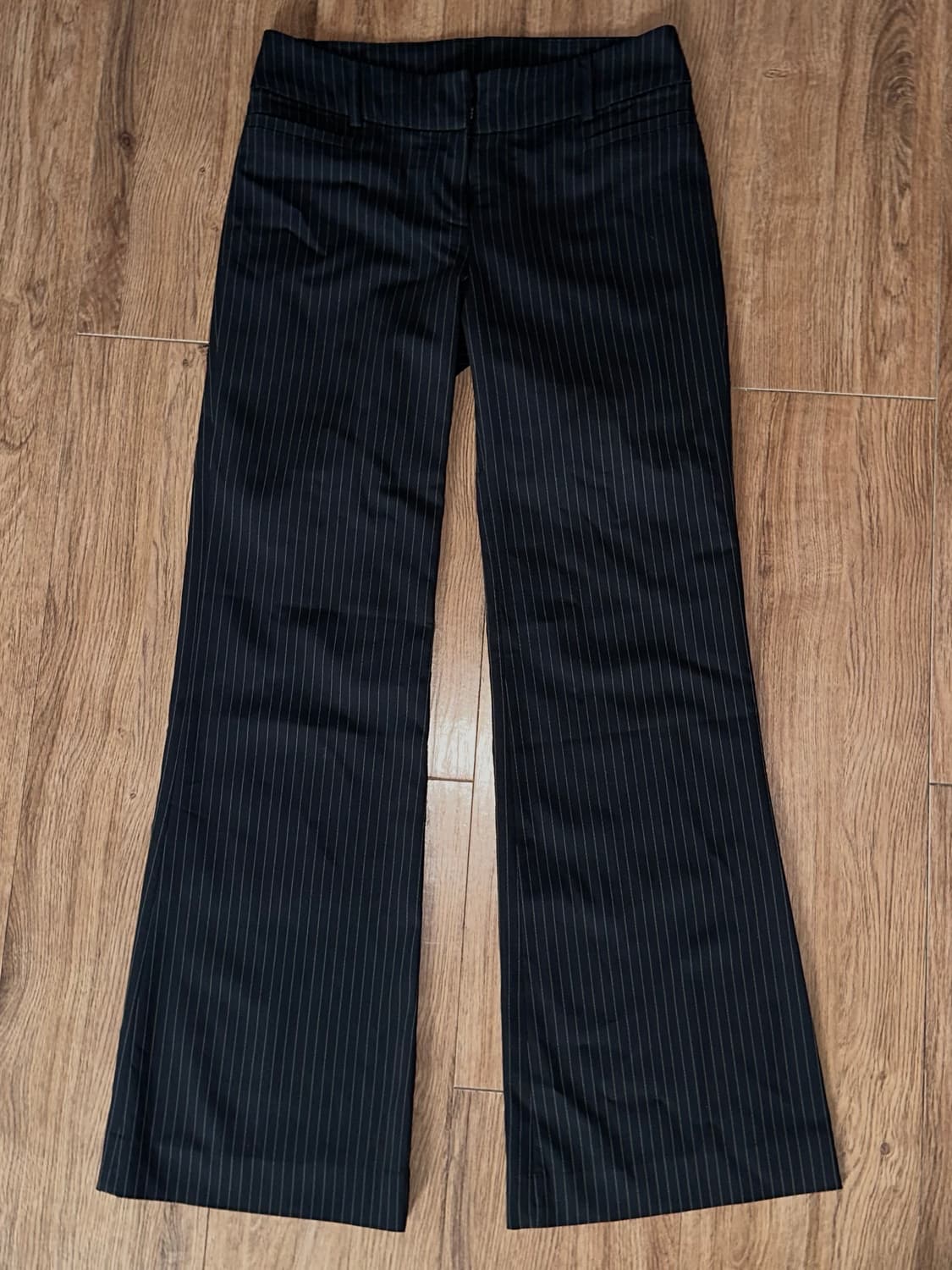 원버튼 스트라이프 폴리 자켓 세미 플레어 팬츠 여름 수트 셋업 상품이미지6