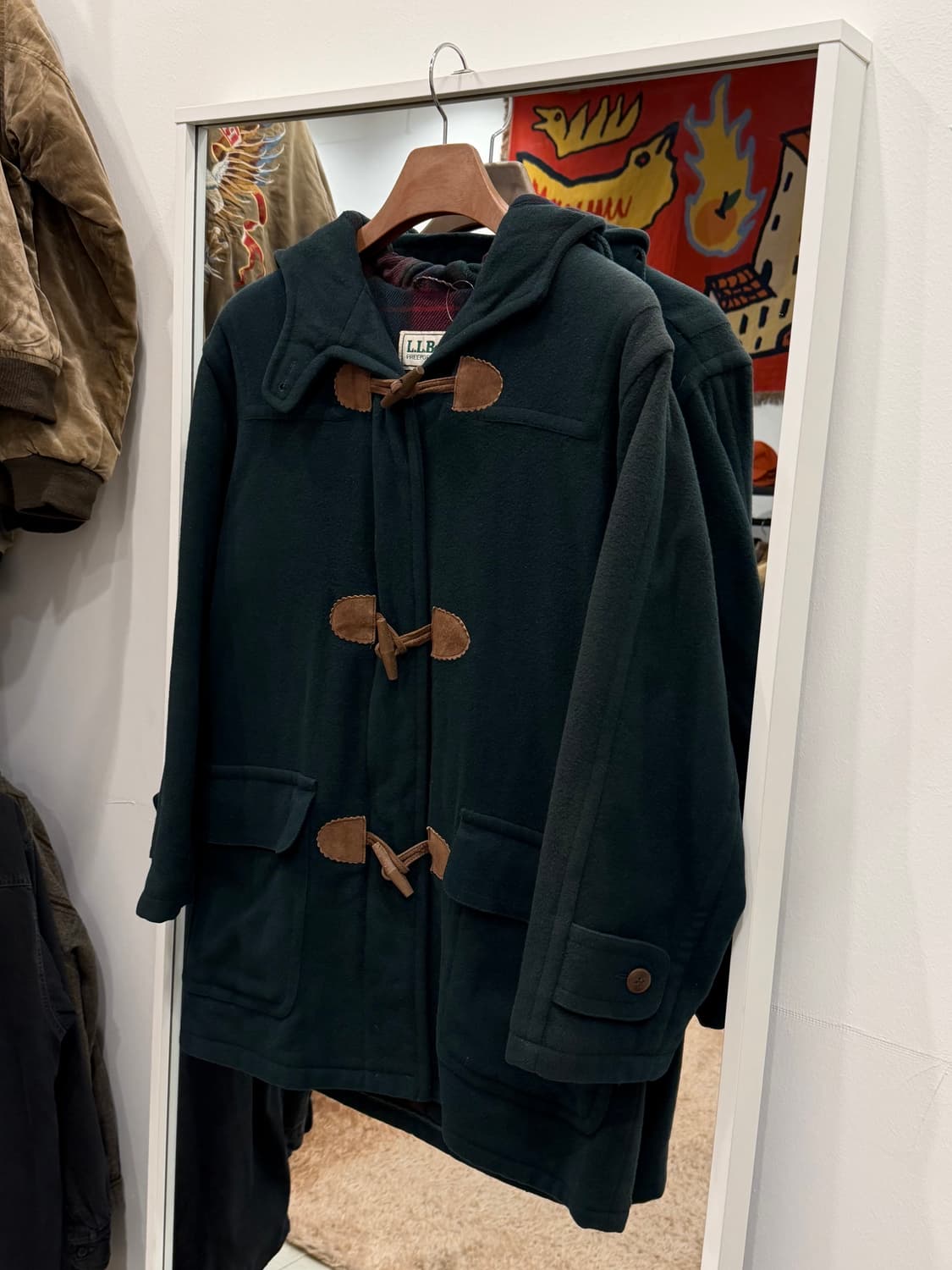 80s L.L.Bean 엘엘빈 울 집업 더플 코트 (made USA) 상품이미지1