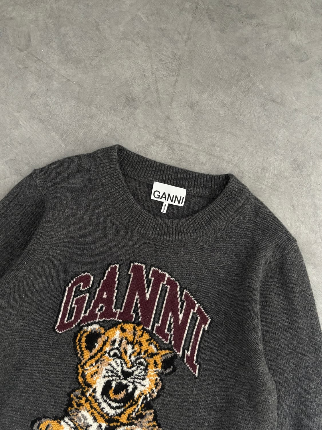 GANNI 가니 그래픽 타이거 자카드 니트  상품이미지2