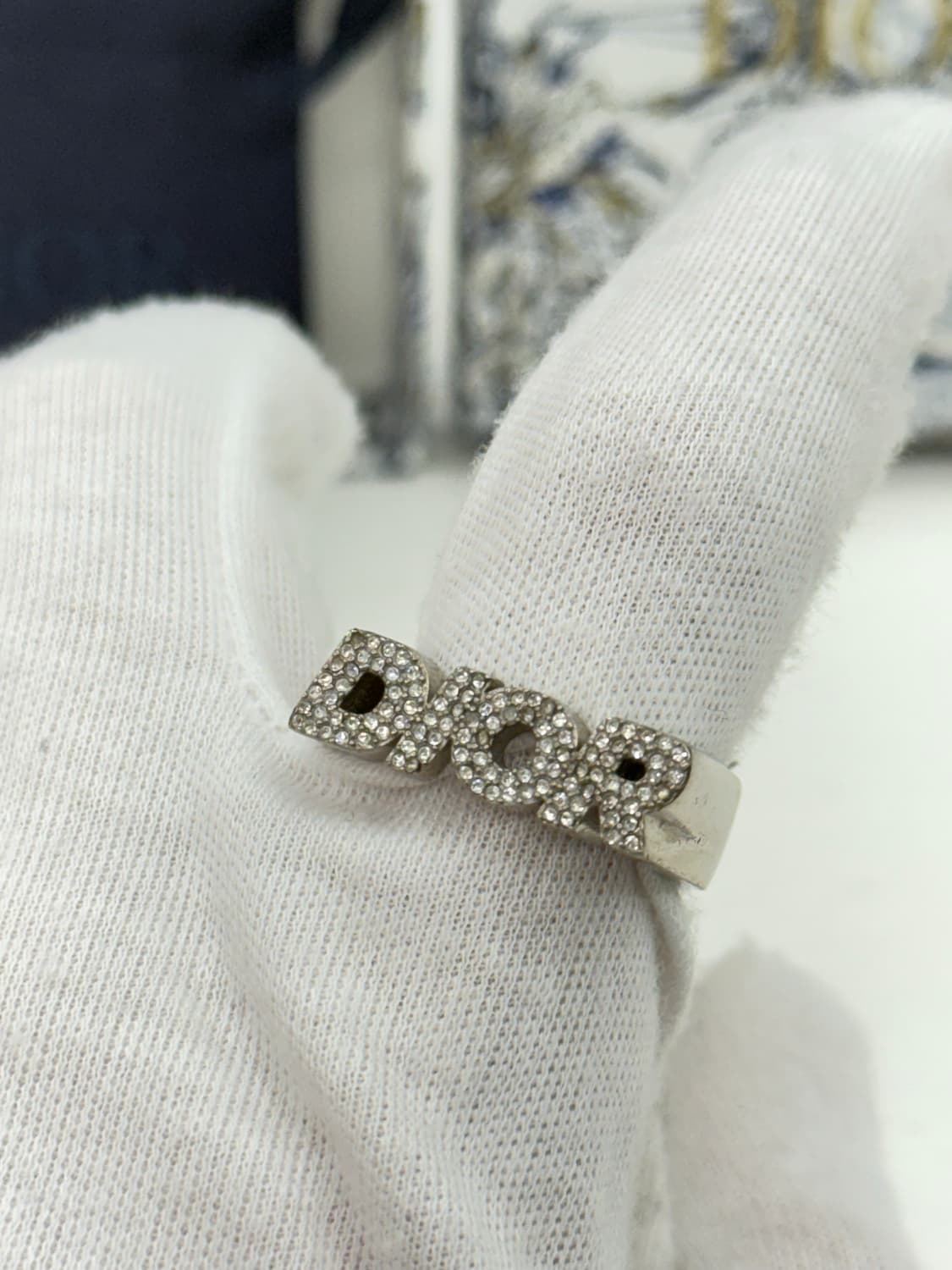 [M] 디올 큐빅 로고 반지 상품이미지2