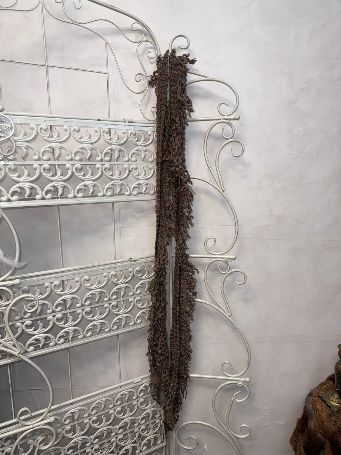 Ash brown bohemian grunge knit muffler 상품이미지5