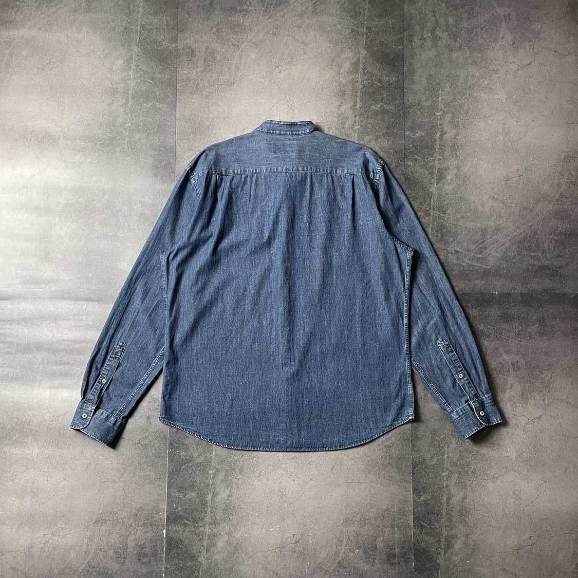 BLACK BROWN 1826 빈티지 밴드칼라 데님 셔츠 A00736 상품이미지6