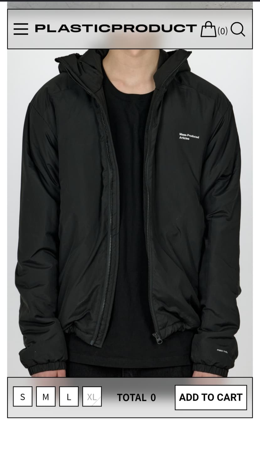 [XL]플라스틱프로덕트 패디드 라이너 경량패딩 상품이미지1