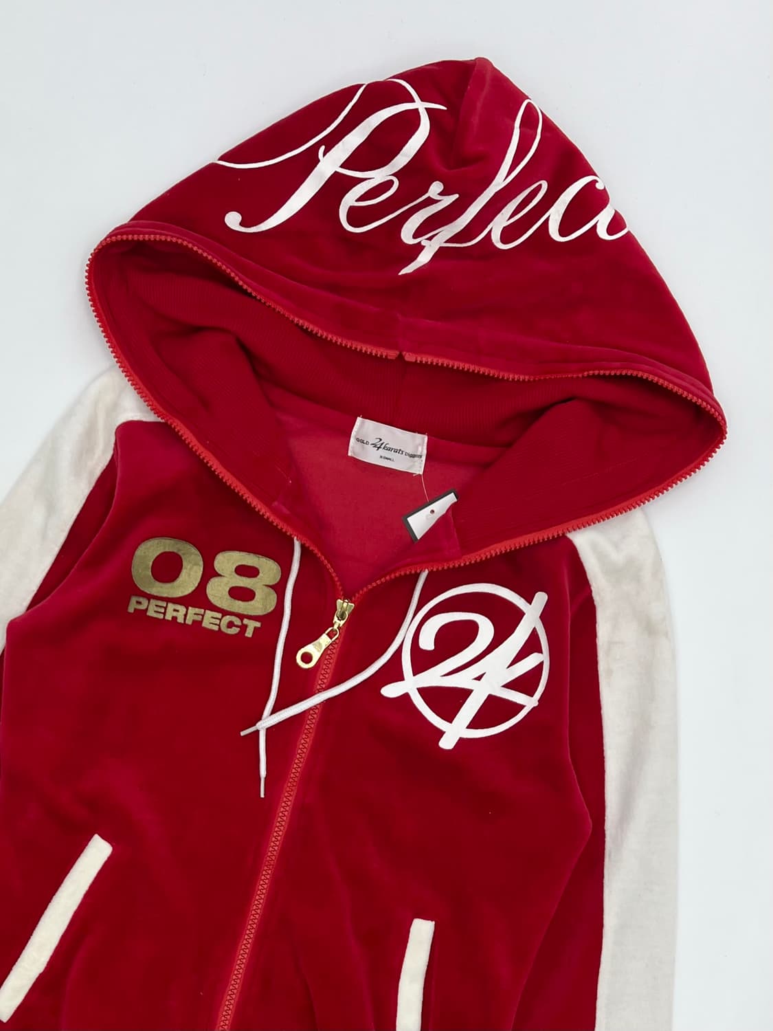 24KORTAS y2k 벨벳 후드집업 상품이미지2