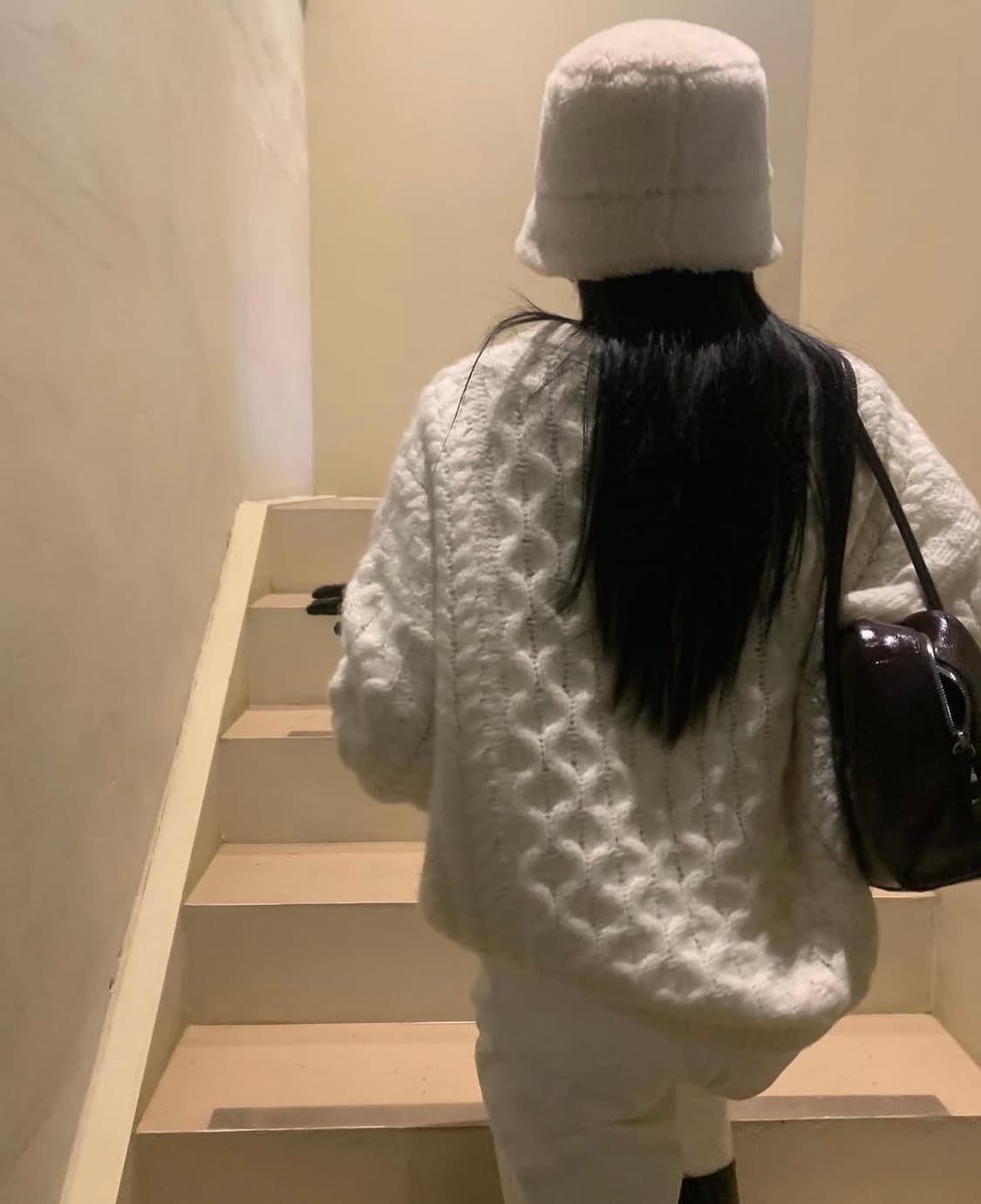 바이무드 키드모헤어 피셔맨 케이블니트 상품이미지1