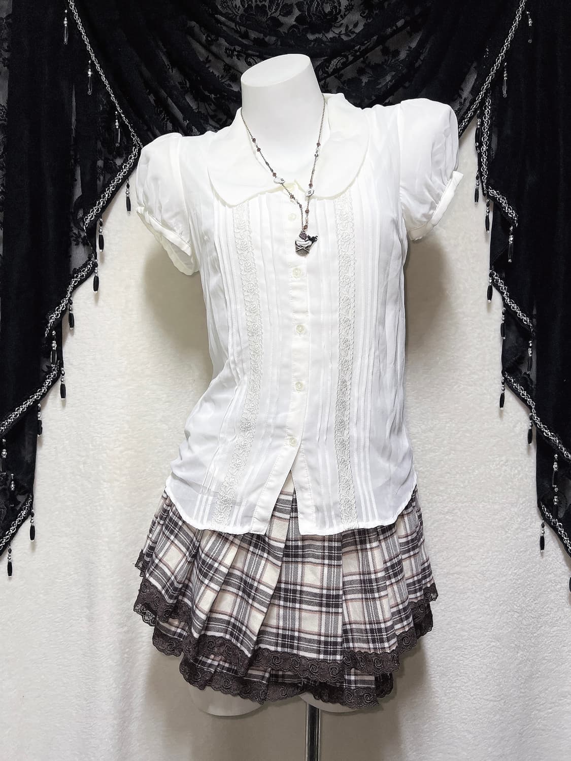 잉그니 라떼갸루 로맨틱 블라우스 로걀탑 모카브라운 블레이저 자켓 코디셋 상품이미지8