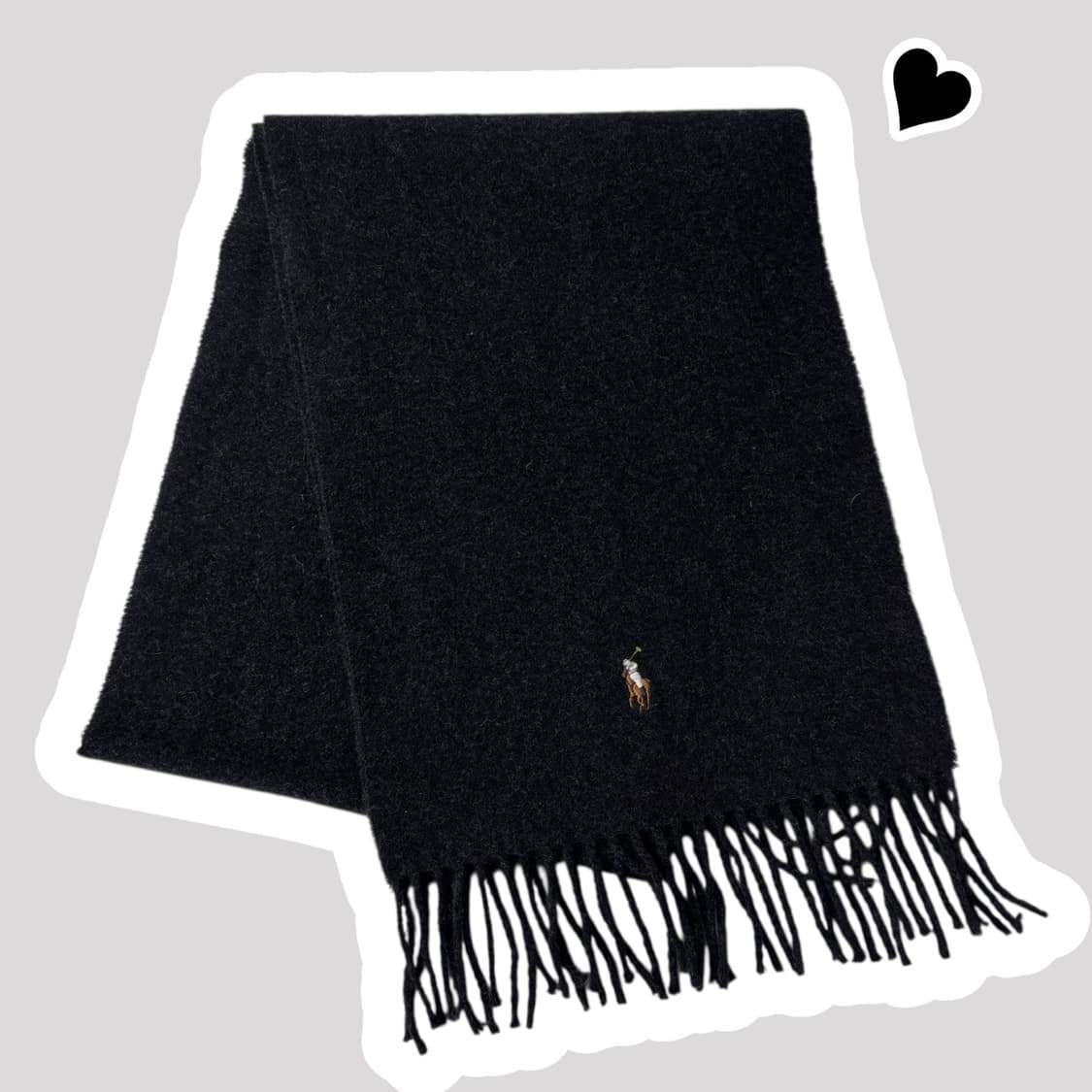 신형 폴로 랄프로렌 블랙 머플러 상품이미지2
