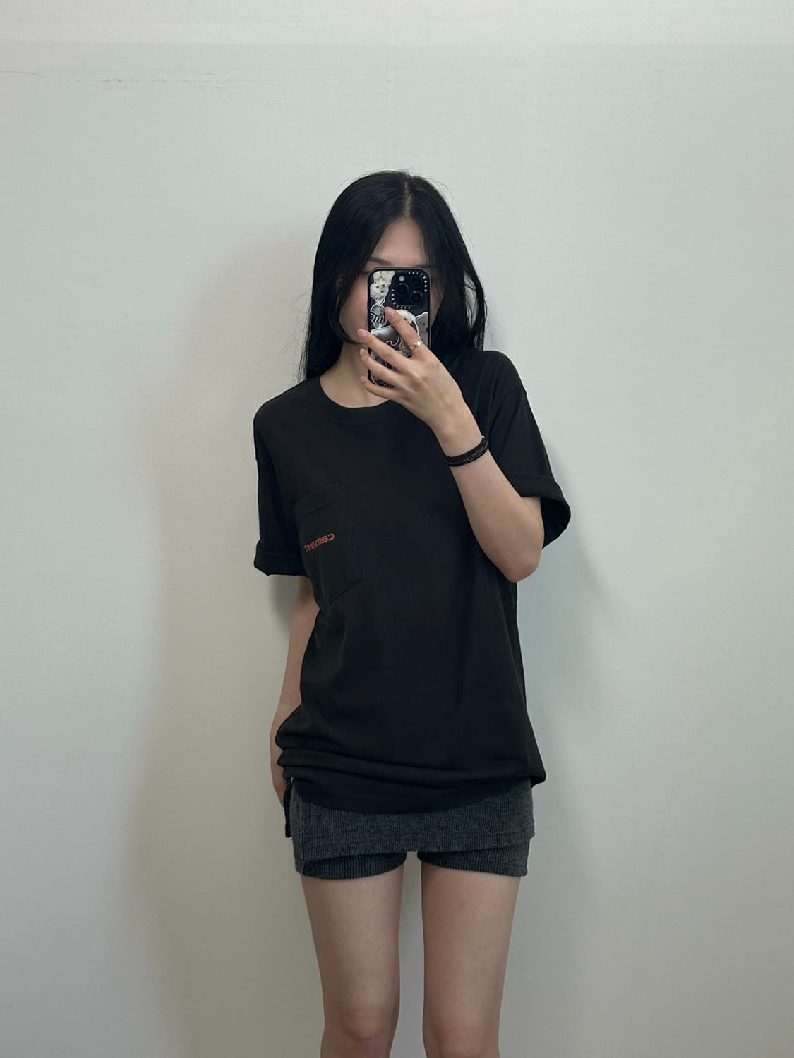 칼하트 릴렉스핏 빅로고 블랙 반팔 티셔츠  상품이미지2