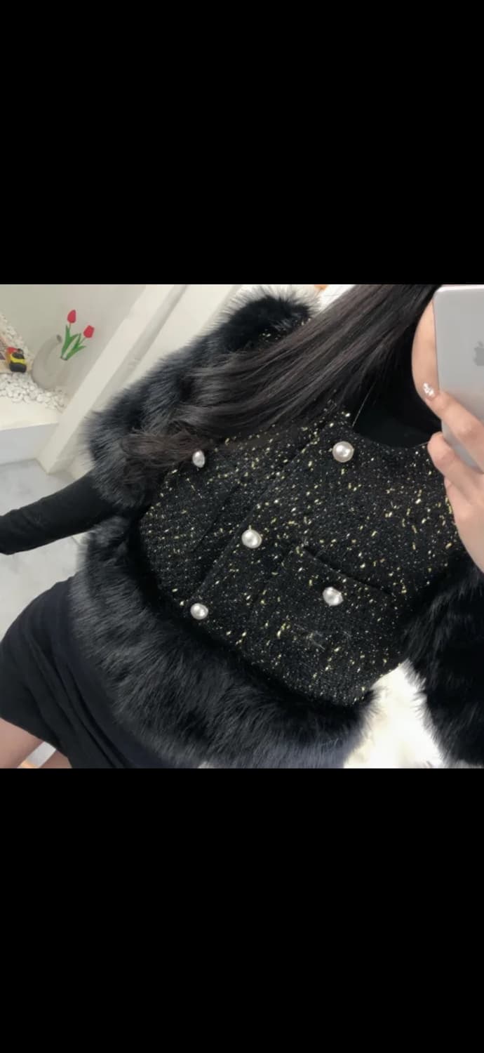 벤자민 트위드 퍼 조끼 자켓 상품이미지2