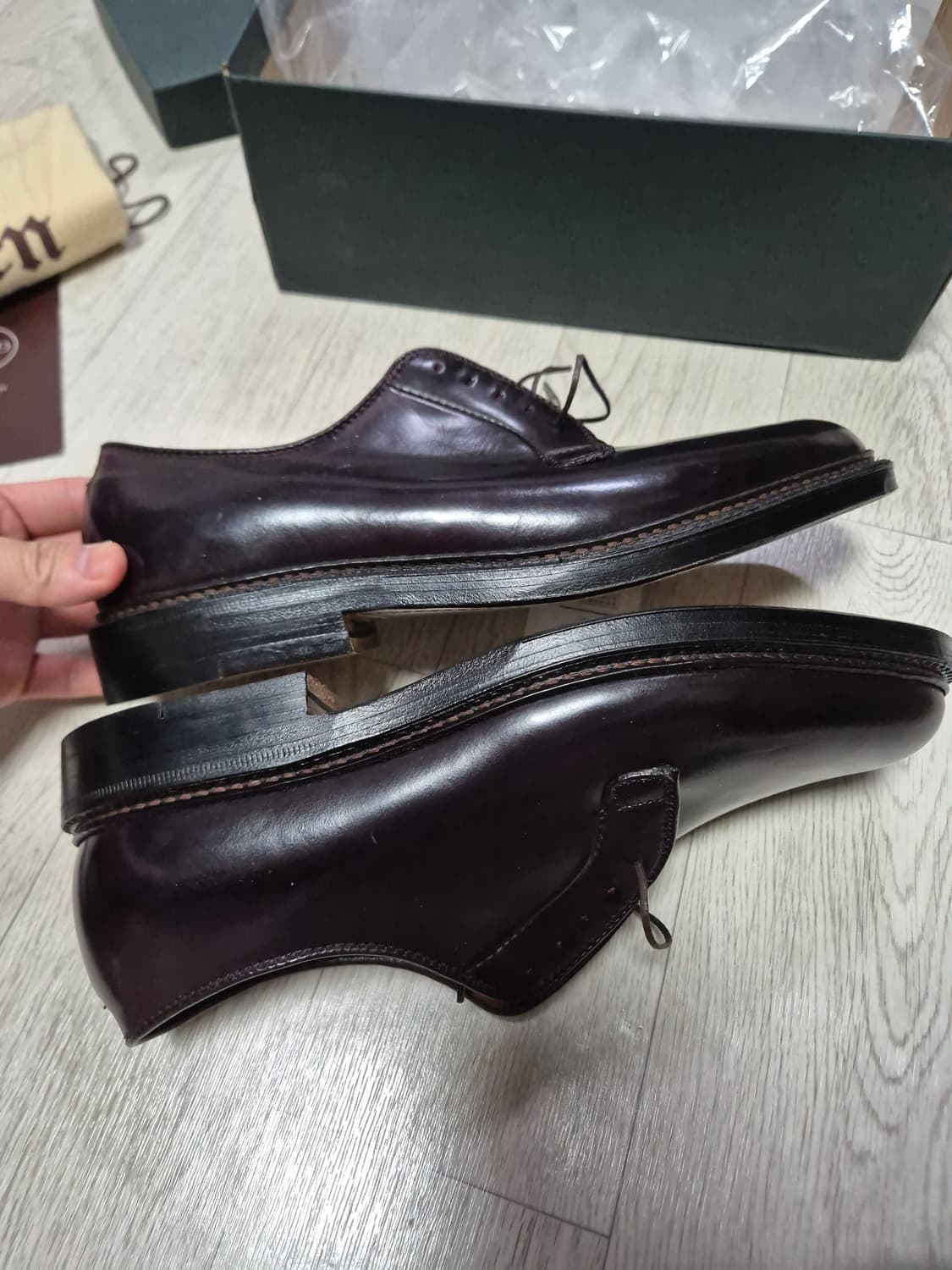 새상품 [7.5E] 알든 990 더비 /9901 987 코도반 더비슈즈  상품이미지5