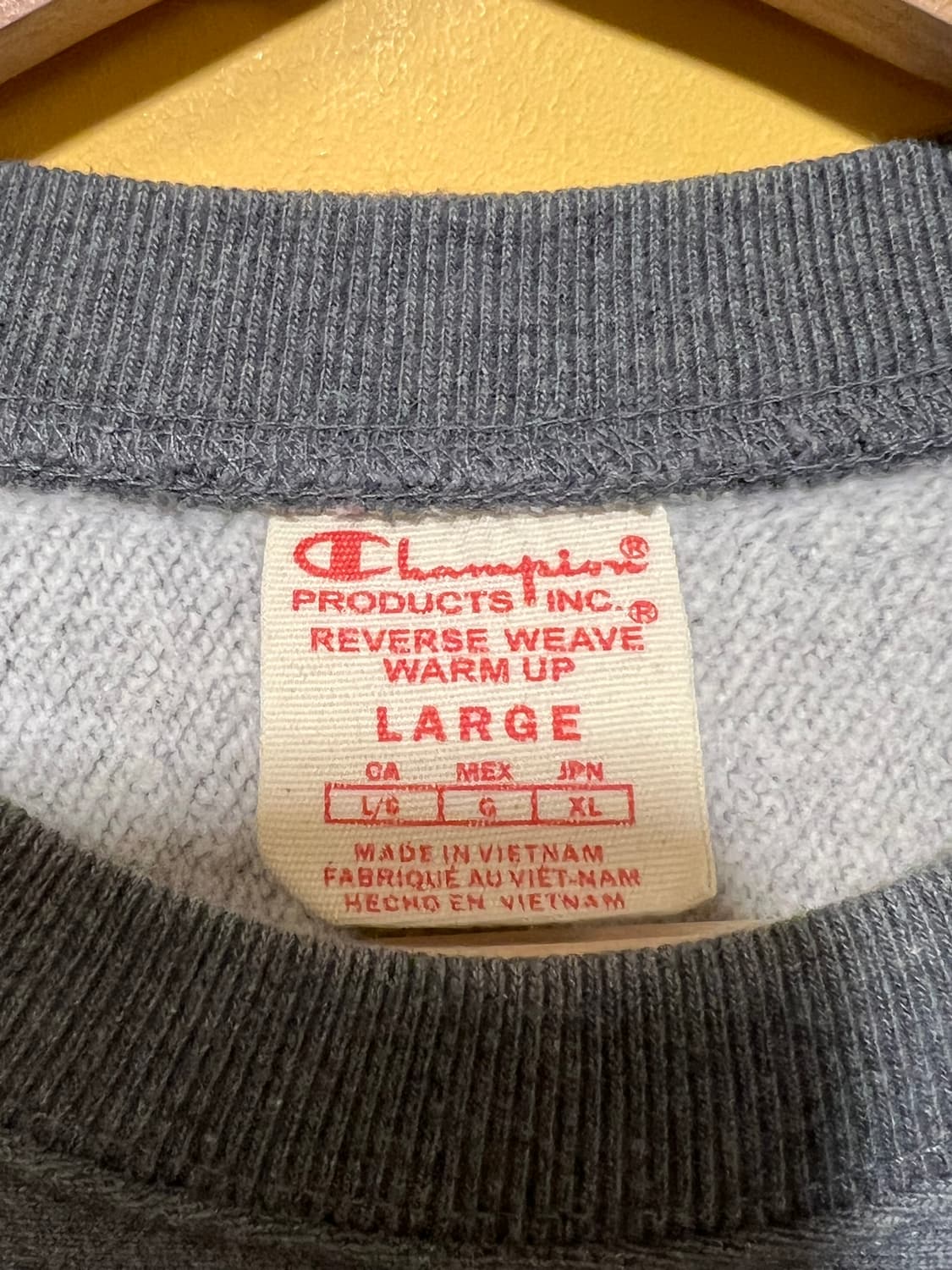 [여성L] 챔피온 리버스위브 크루넥 스웻셔츠 그레이 미니로고 맨투맨 상품이미지7