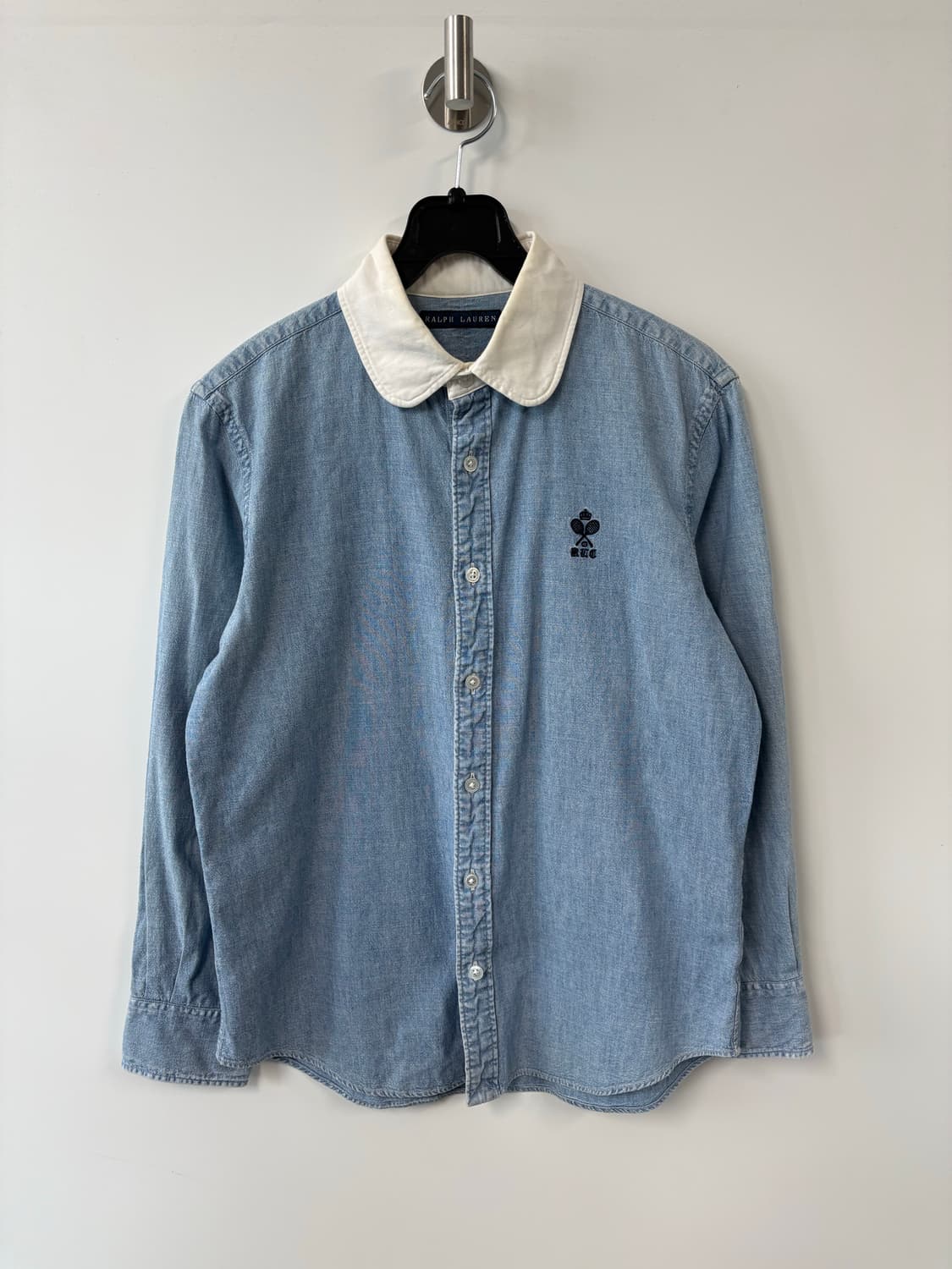 폴로 랄프로렌 배색 카라 데님 셔츠 상품이미지2