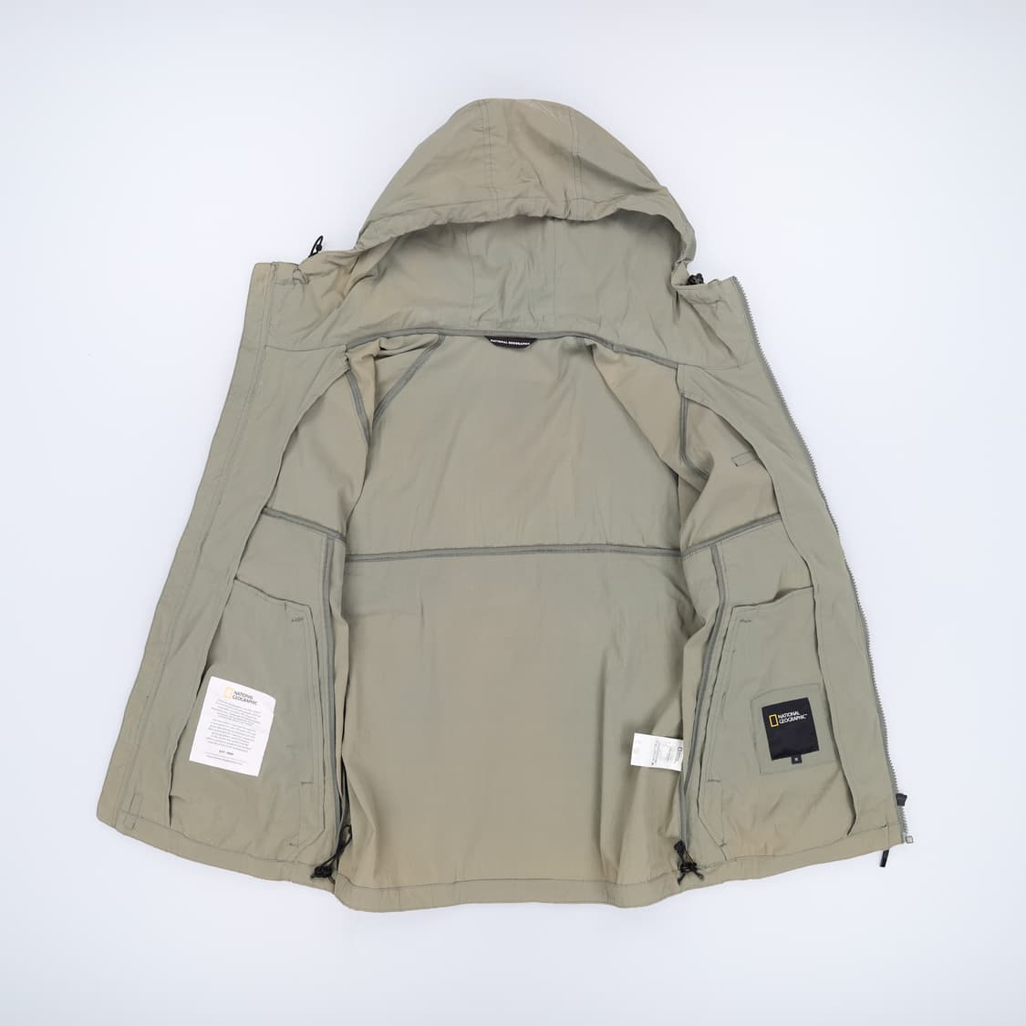 [M] 내셔널지오그래픽 남성 무스 우븐 바람막이 자켓 카키 3885 상품이미지3