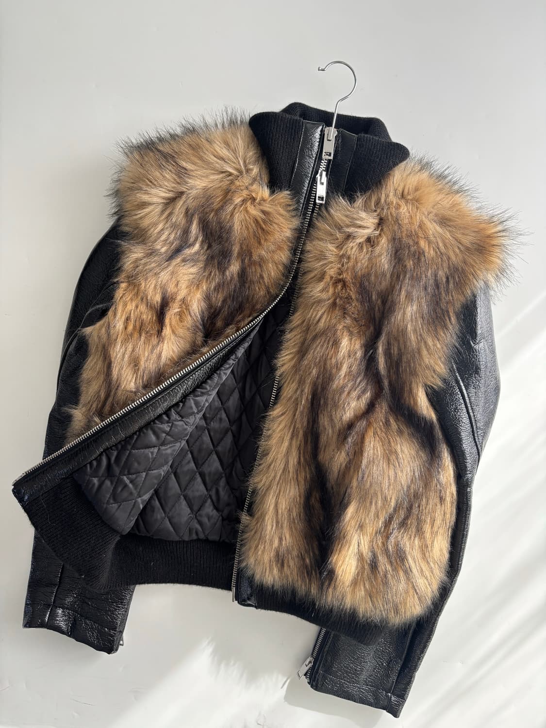 Diesel 디젤 퍼 레더 자켓 상품이미지4