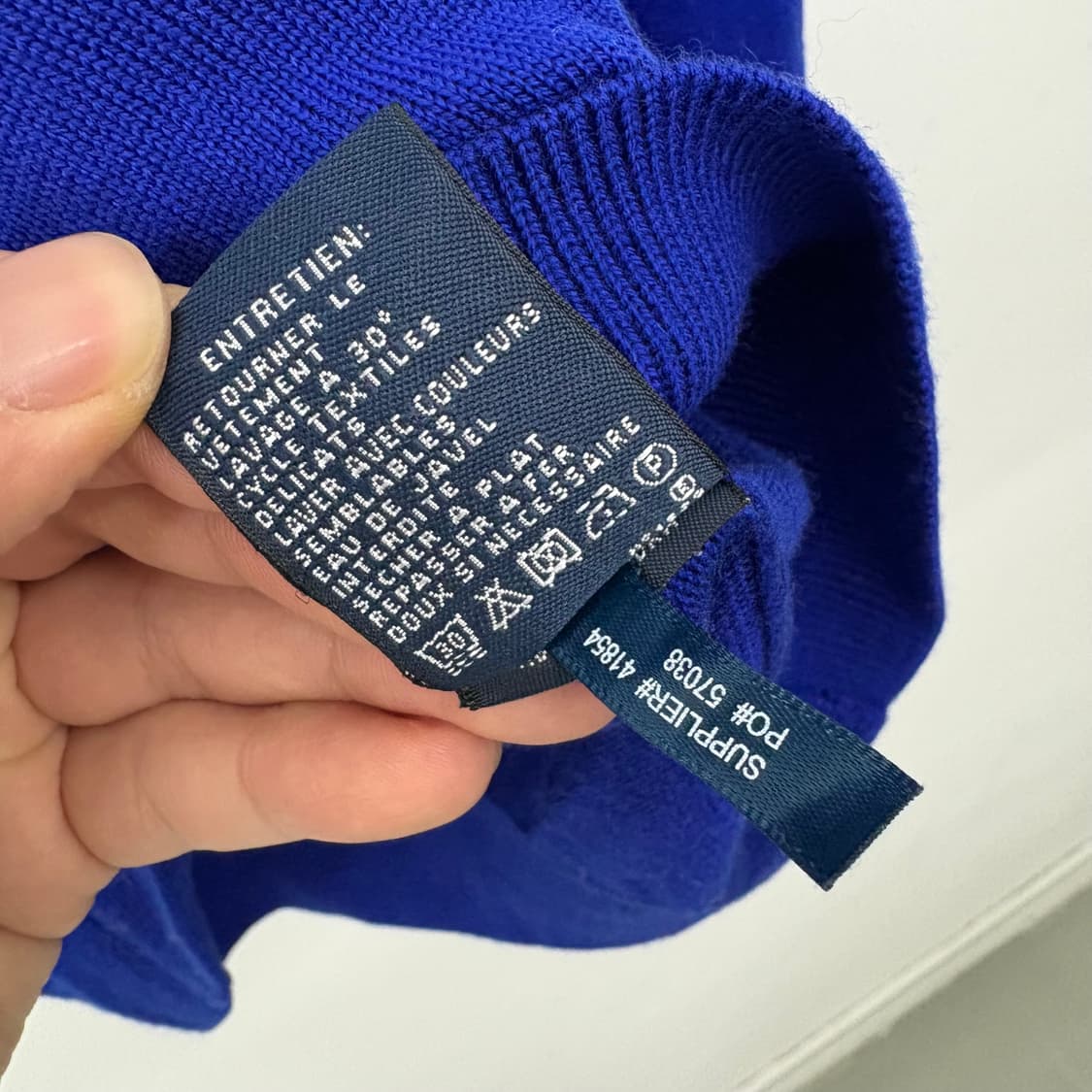 폴로 랄프로렌 브이넥 니트 블루 여/XL 상품이미지5