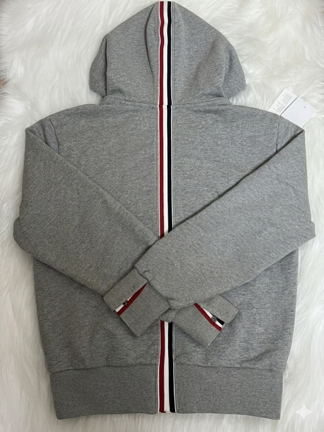 [2] 톰브라운 백삼선 후드티 그레이 상품이미지2