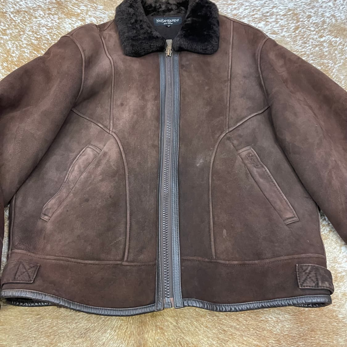 90's YSL 레더 무스탕 상품이미지6