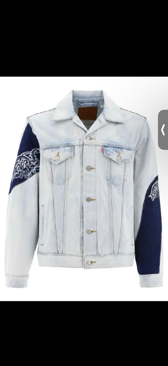 리바이스 패치워크 프린트 데님 트러커자켓 라지 상품이미지1