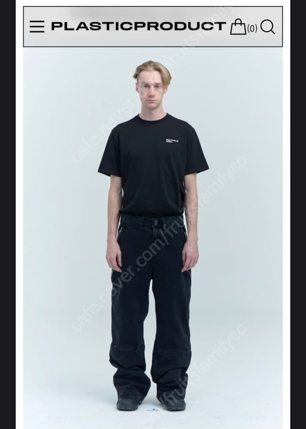 플라스틱프로덕트 투 디비전 포켓 팬츠 블랙 L사이즈 상품이미지3