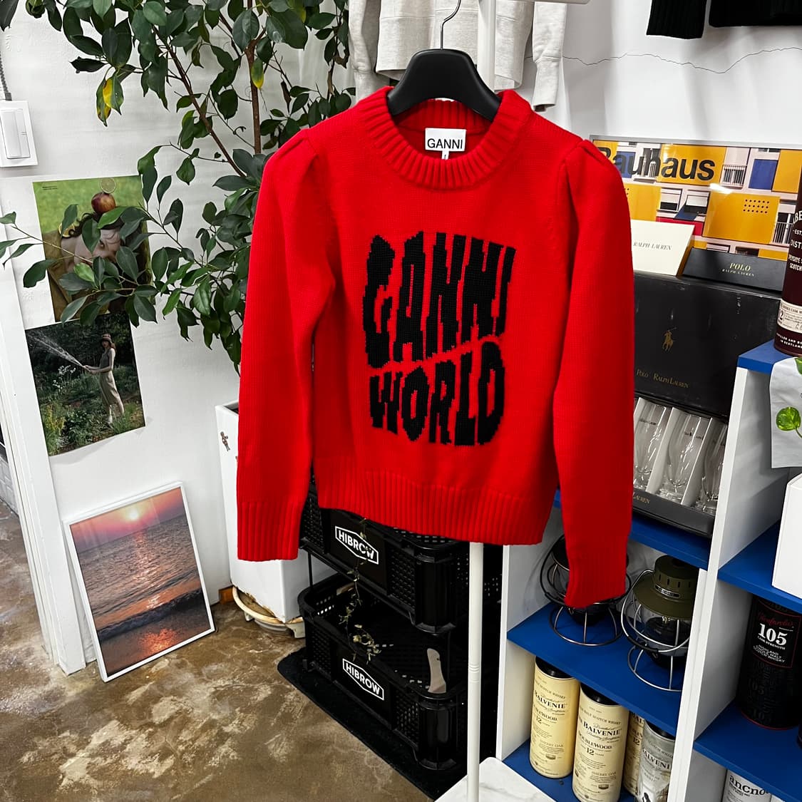 가니 숄더 퍼프 니트 S 상품이미지1