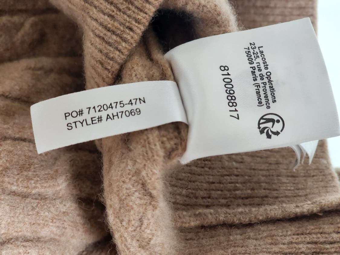 라코스테 케이블 니트 L 100  베이지 새상품급 컨디션라코스테 케이블  상품이미지5