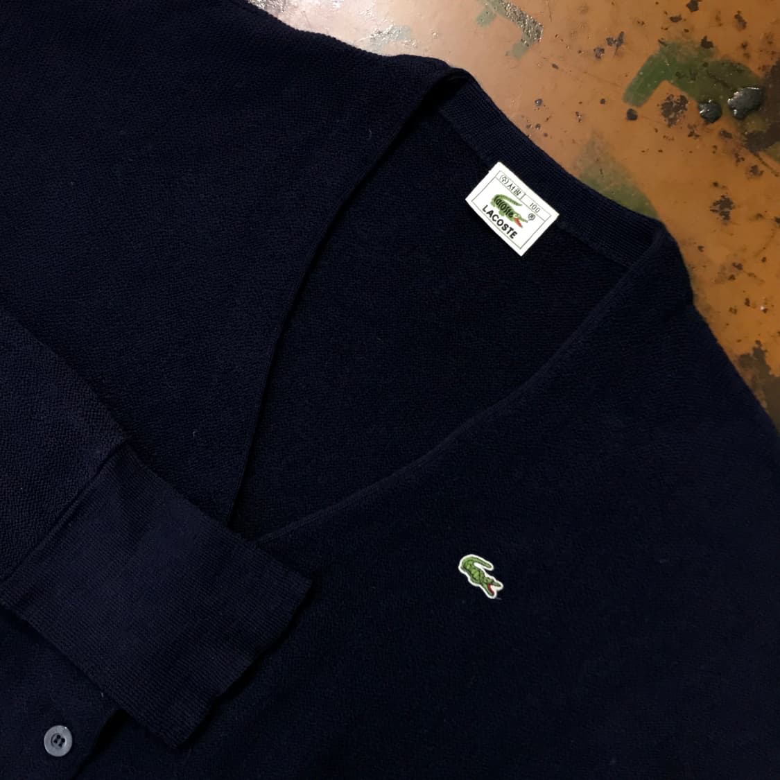 라코스테 네이비 울 브이넥 니트 가디건 여성 프리사이즈 남성 100 상품이미지3