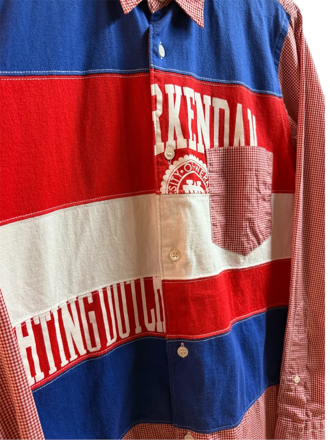 19aw 꼼데가르송 옴므 하이브리드 패치 셔츠 상품이미지3