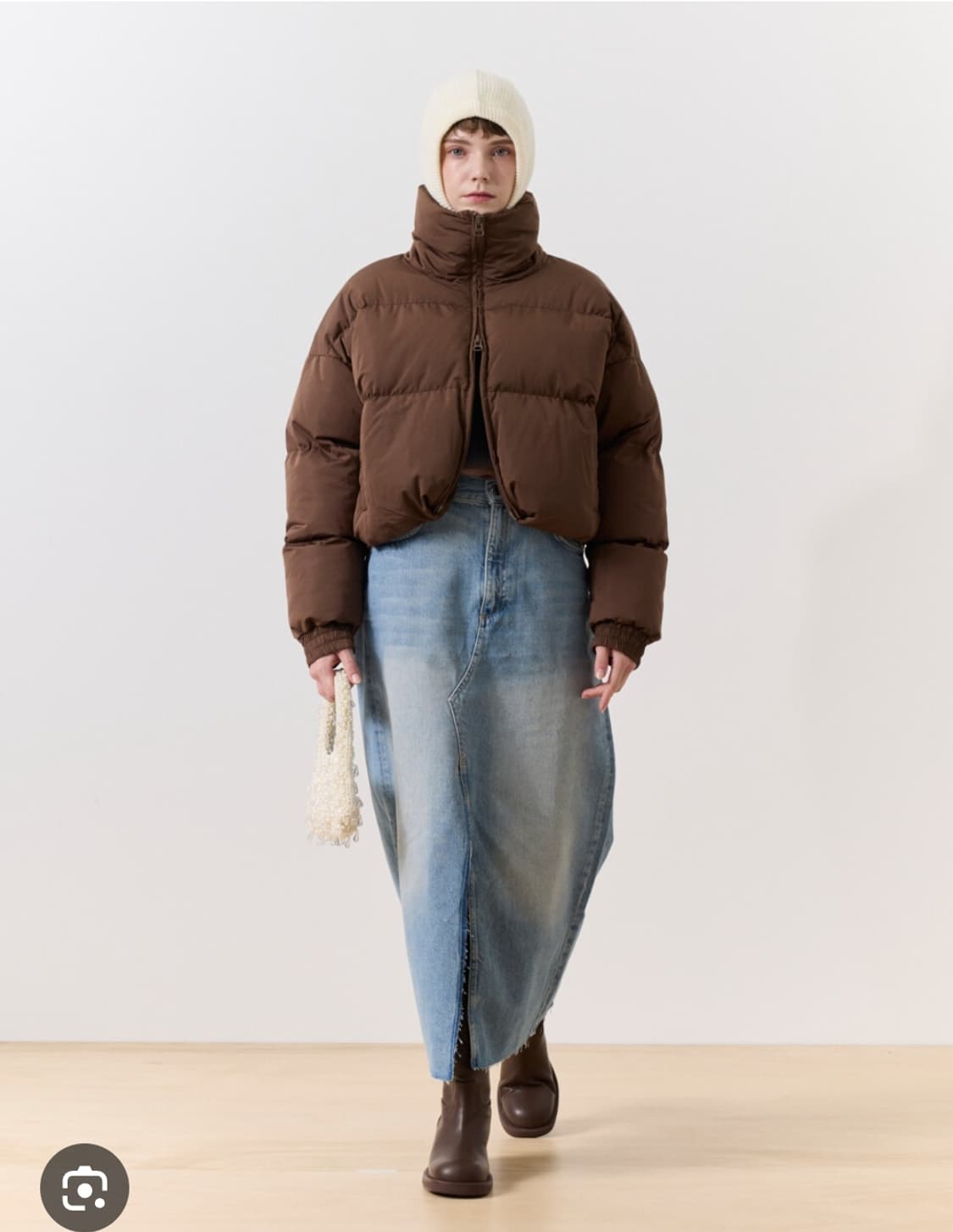 브릭 브라운 빅포켓 숏패딩 상품이미지6