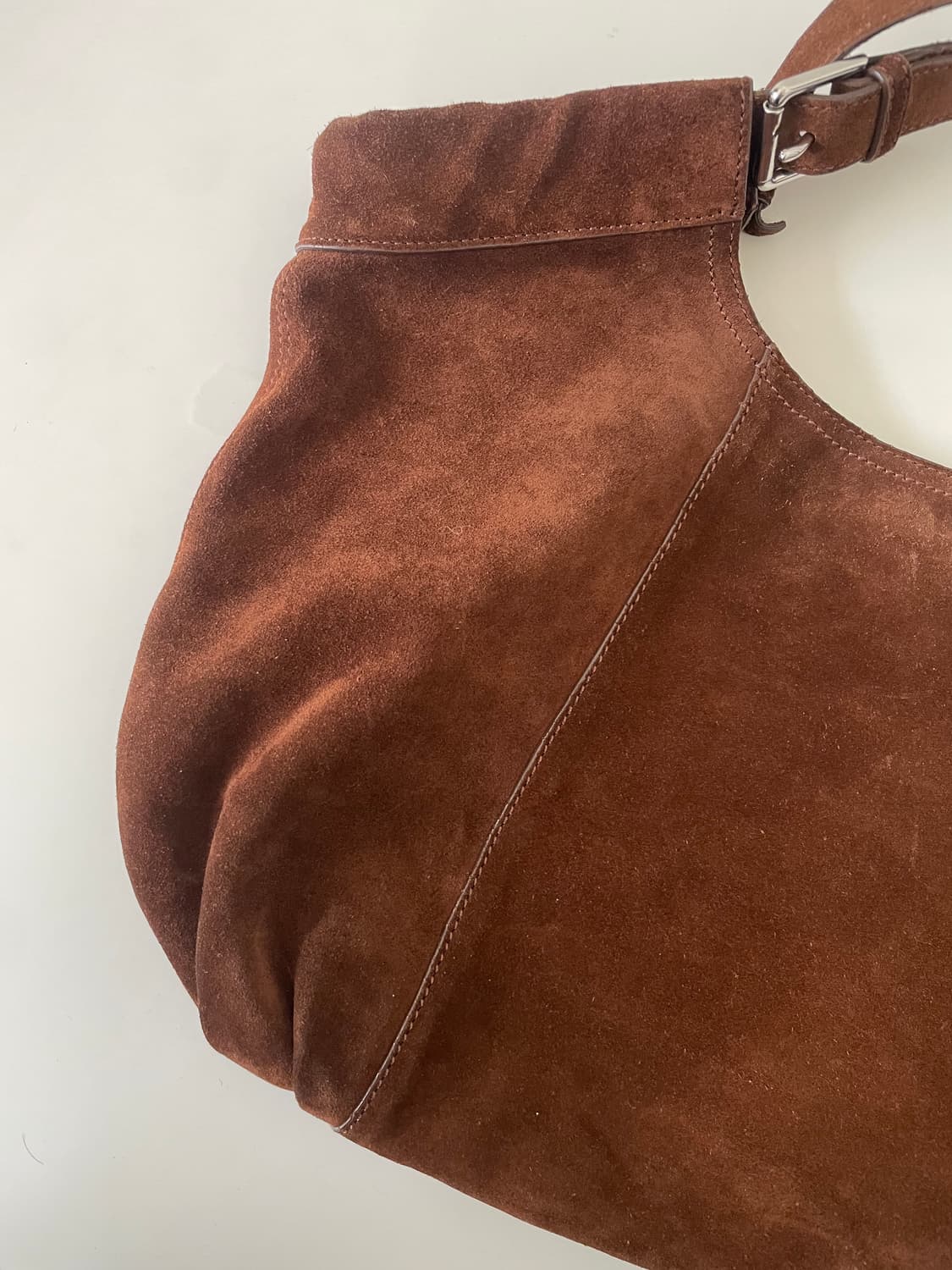 Ralph Lauren Brown Suede Hobo Tote Bag 상품이미지6