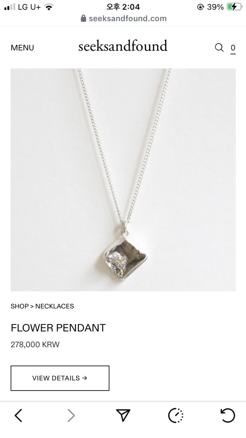 Normald seekandfound 다이아 목걸이 상품이미지2