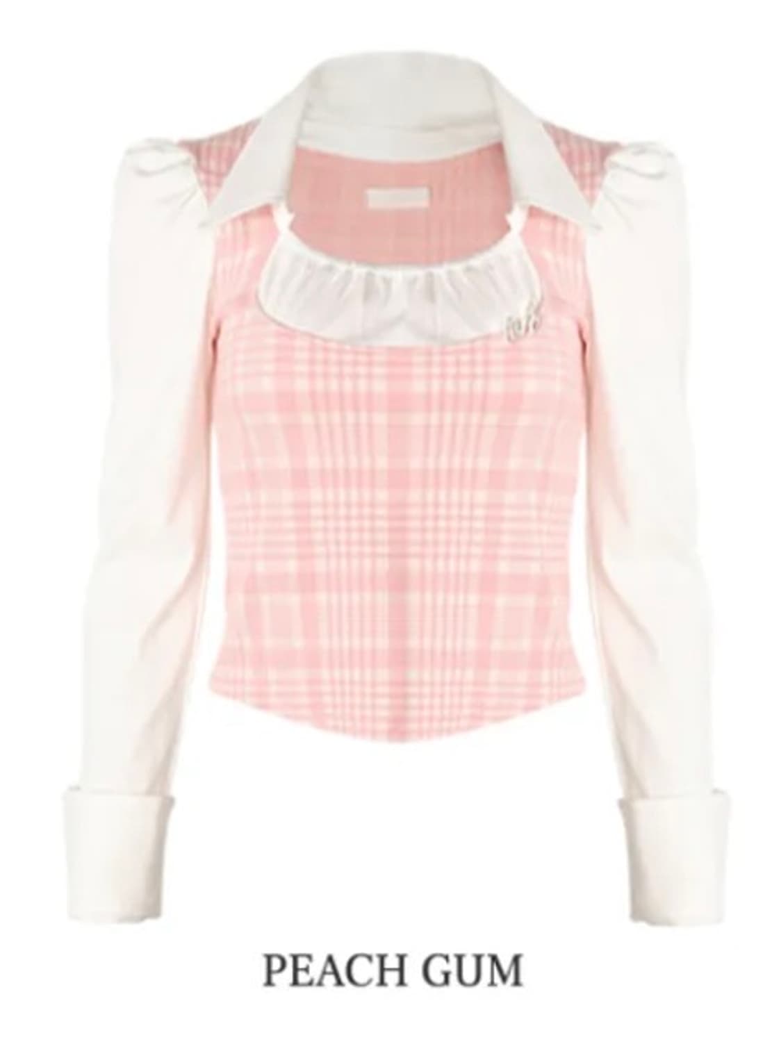 TOH Dolly blouse 티오에이치 돌리 탑 peach gum 상품이미지1