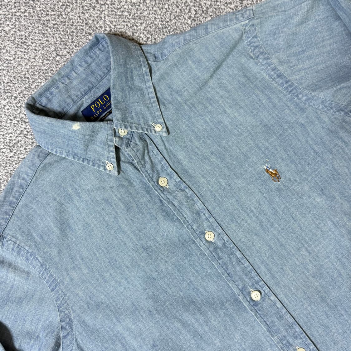 [정품 QR] 폴로 랄프로렌 샴브레이 셔츠 M 상품이미지3