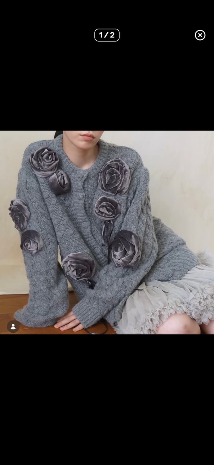 시눈 25 익스클루시브 로제트볼륨가디건 상품이미지2