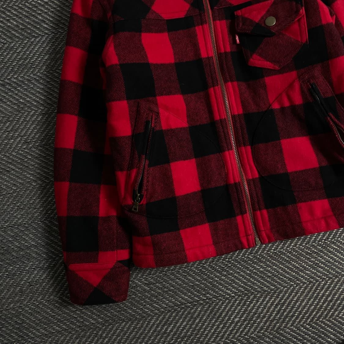리바이스 USA 버팔로 체크 쉐르파 자켓y 3358 상품이미지4