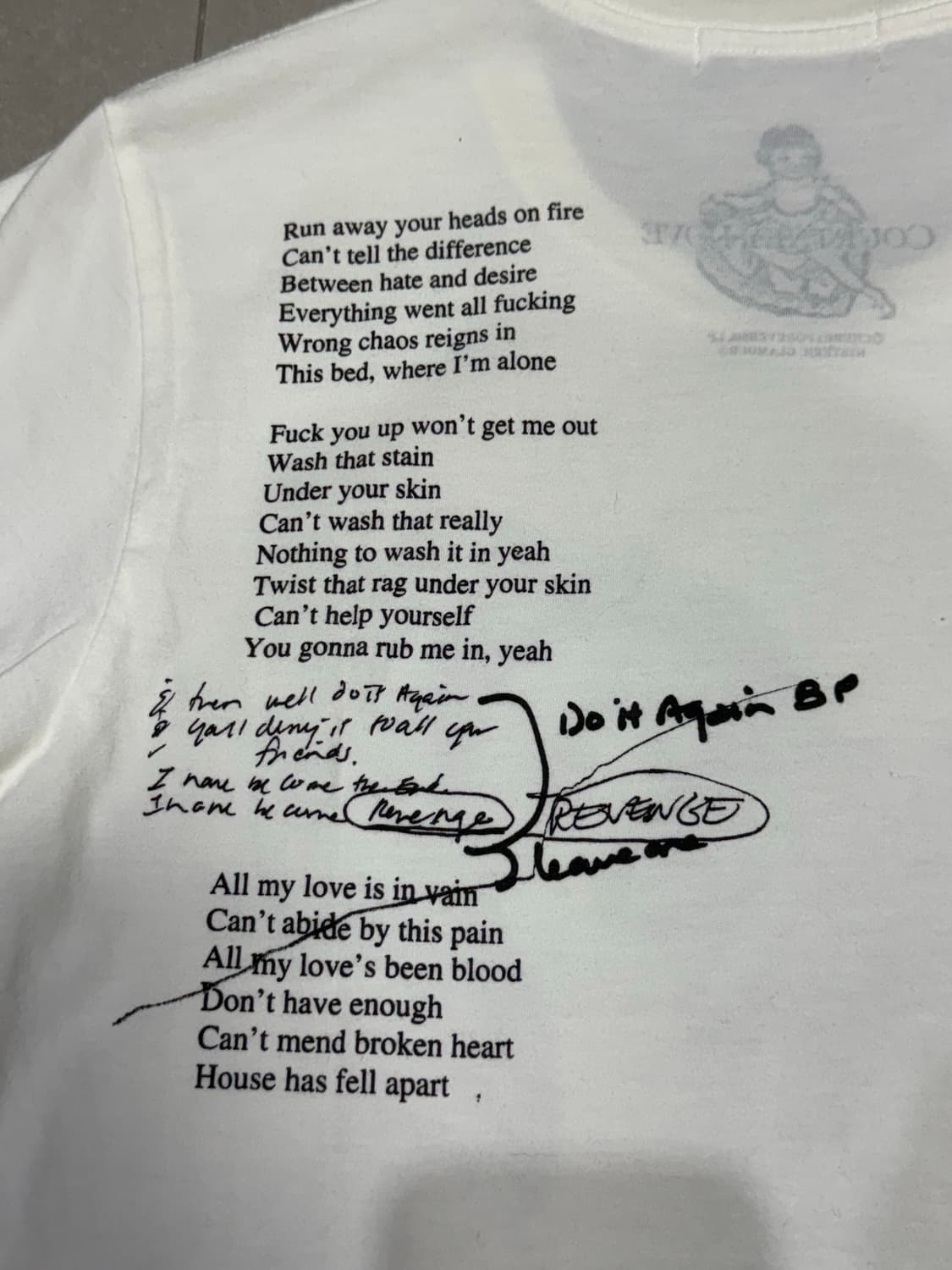 코트니 러브x히스테릭 글래머 반팔 티셔츠 상품이미지4