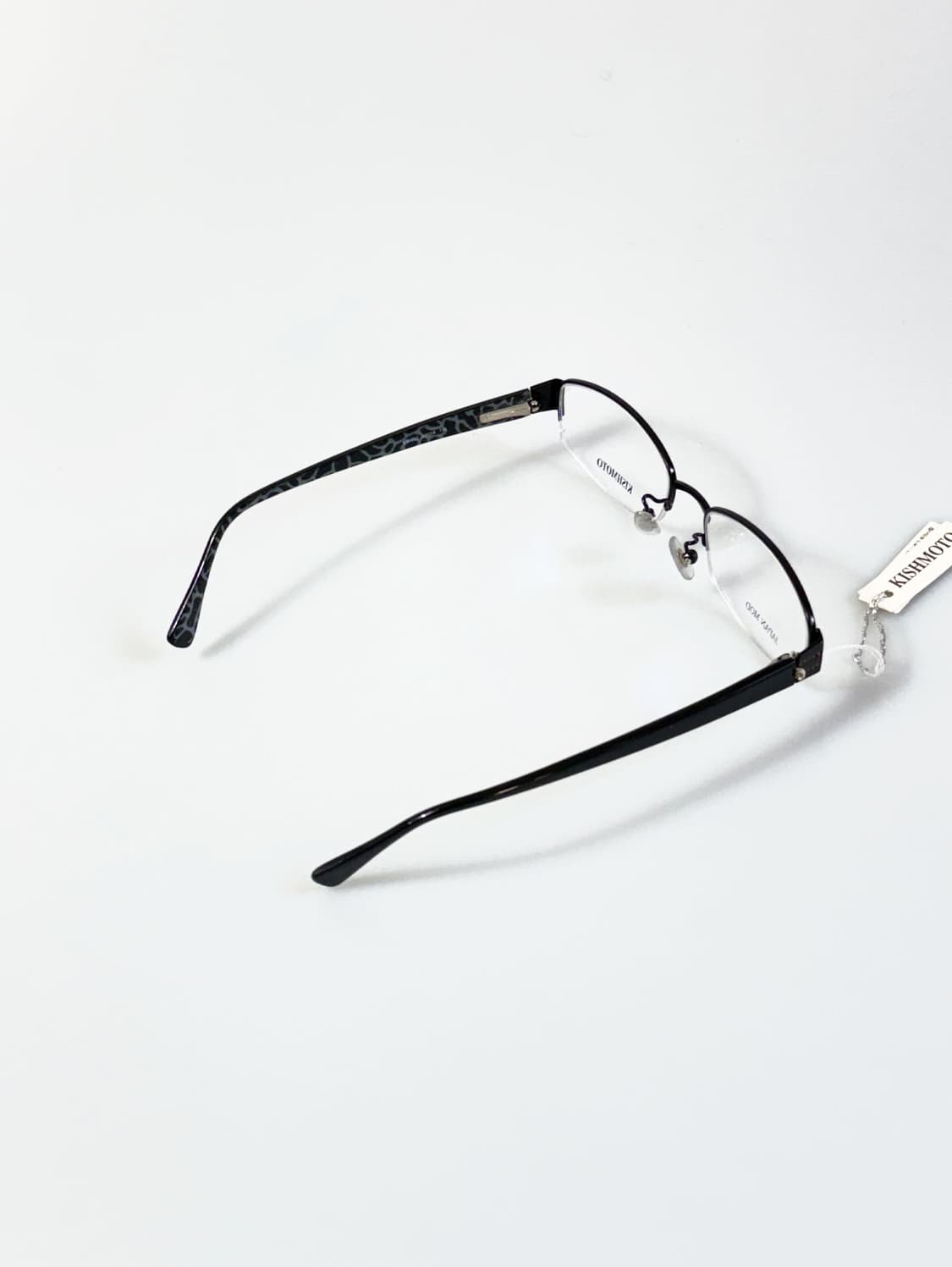 KISHIMOTO 반무테 스퀘어 메탈 프레임 빈티지 안경 상품이미지4