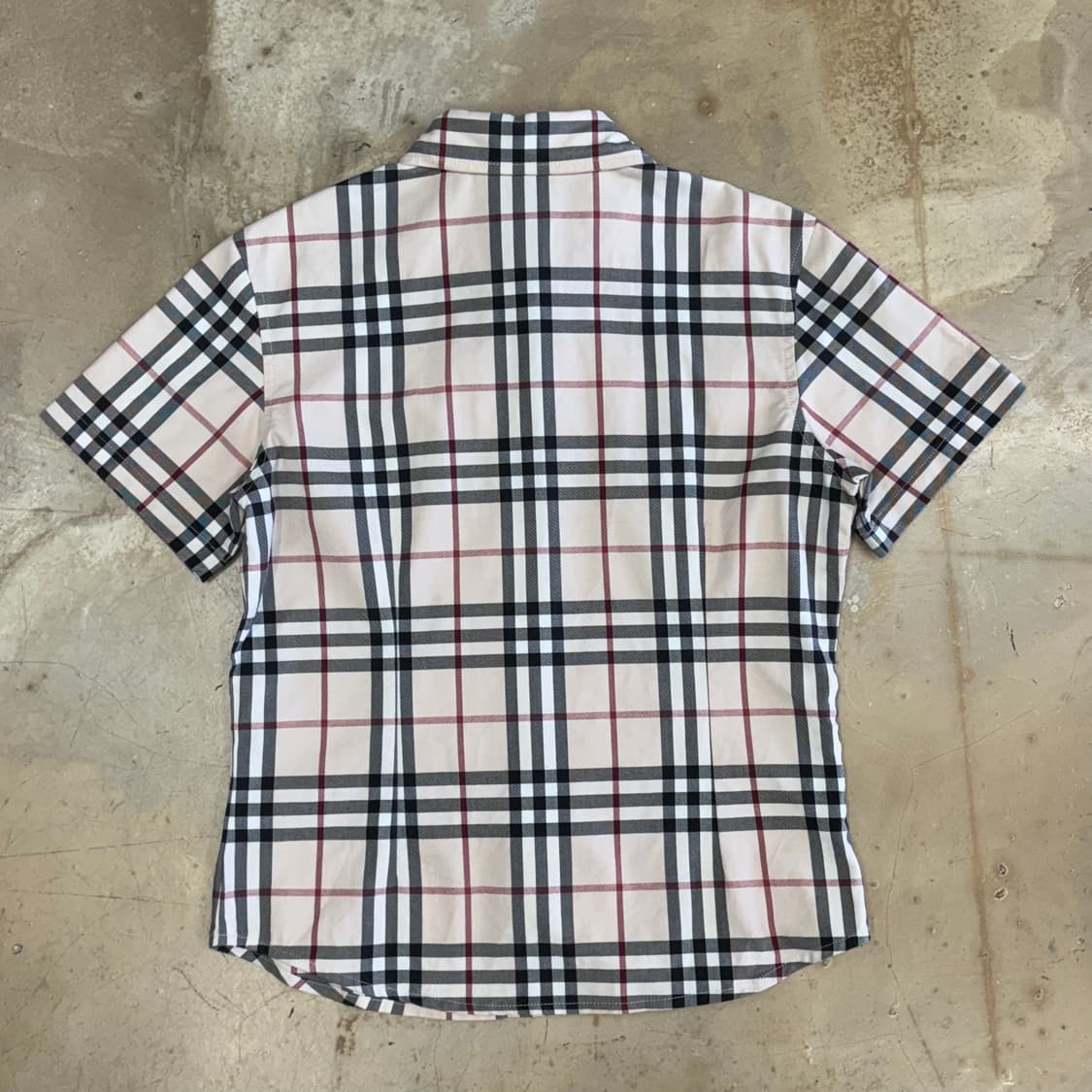 L 여성용 버버리 체크 반팔셔츠 상품이미지3