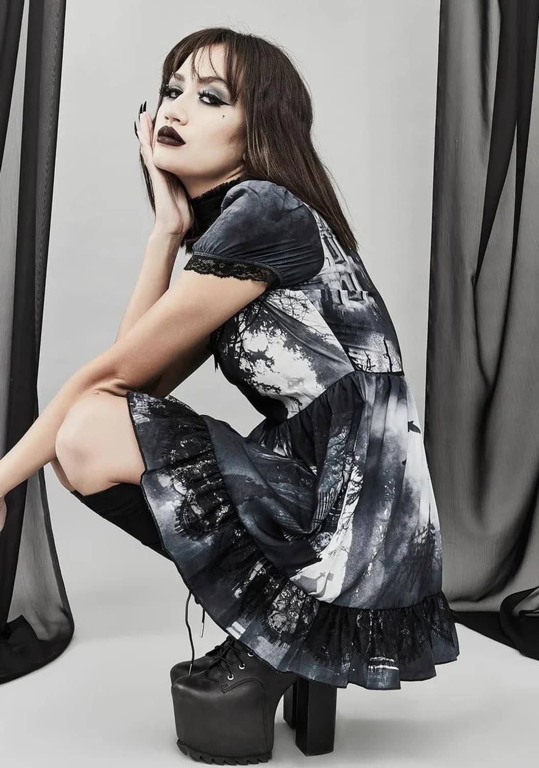 GHOULS NIGHT OUT BABYDOLL DRESS 상품이미지2