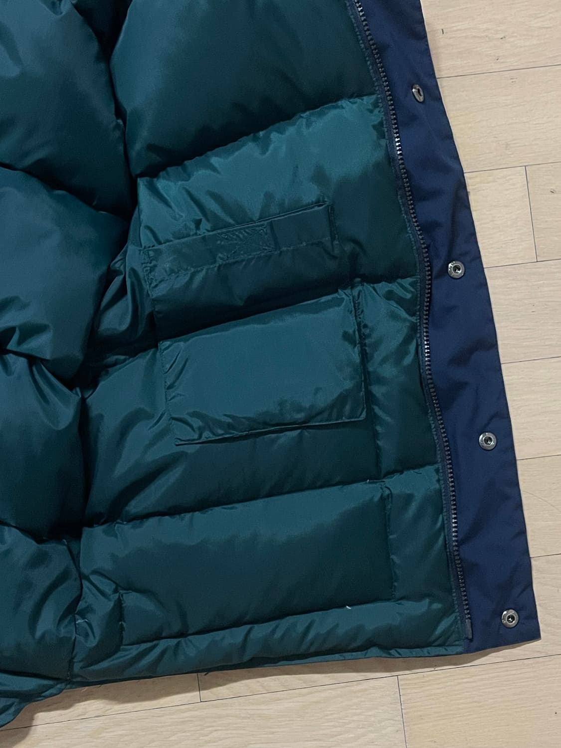 (XL) 90s 우드레이크 덕 다운 푸퍼 베스트 조끼 패딩 자켓 네이비 상품이미지5