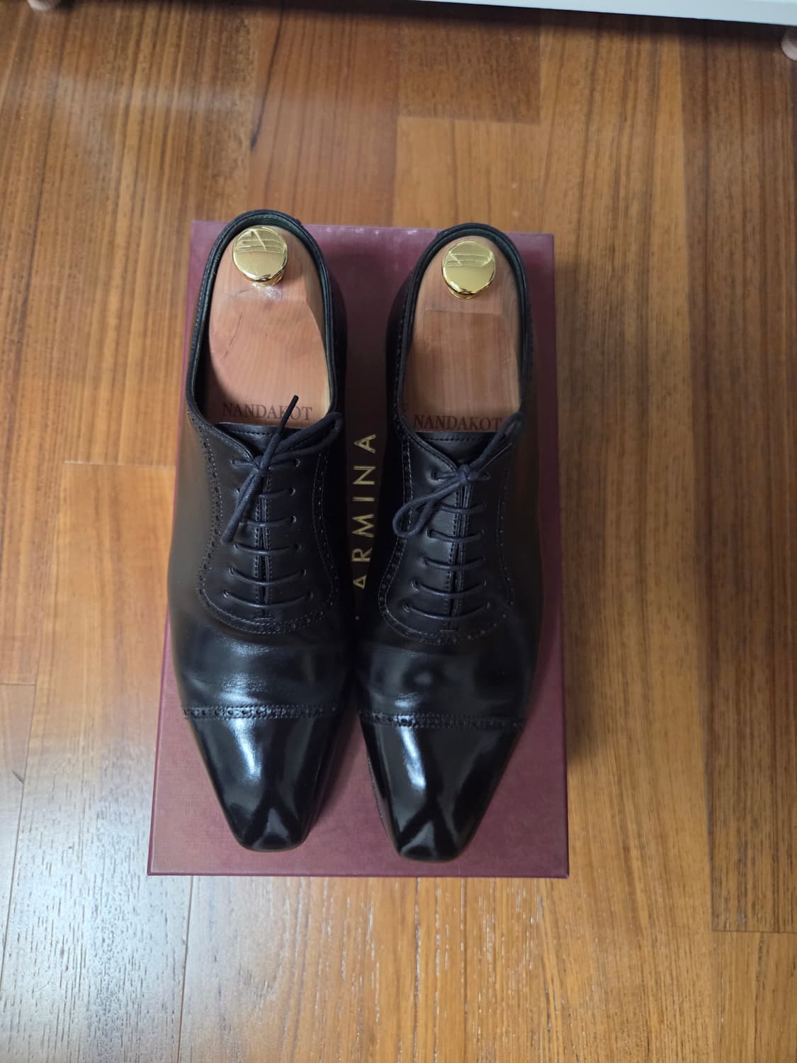 Carmina 블랙 캡토 옥스포드 남성 구두 상품이미지3