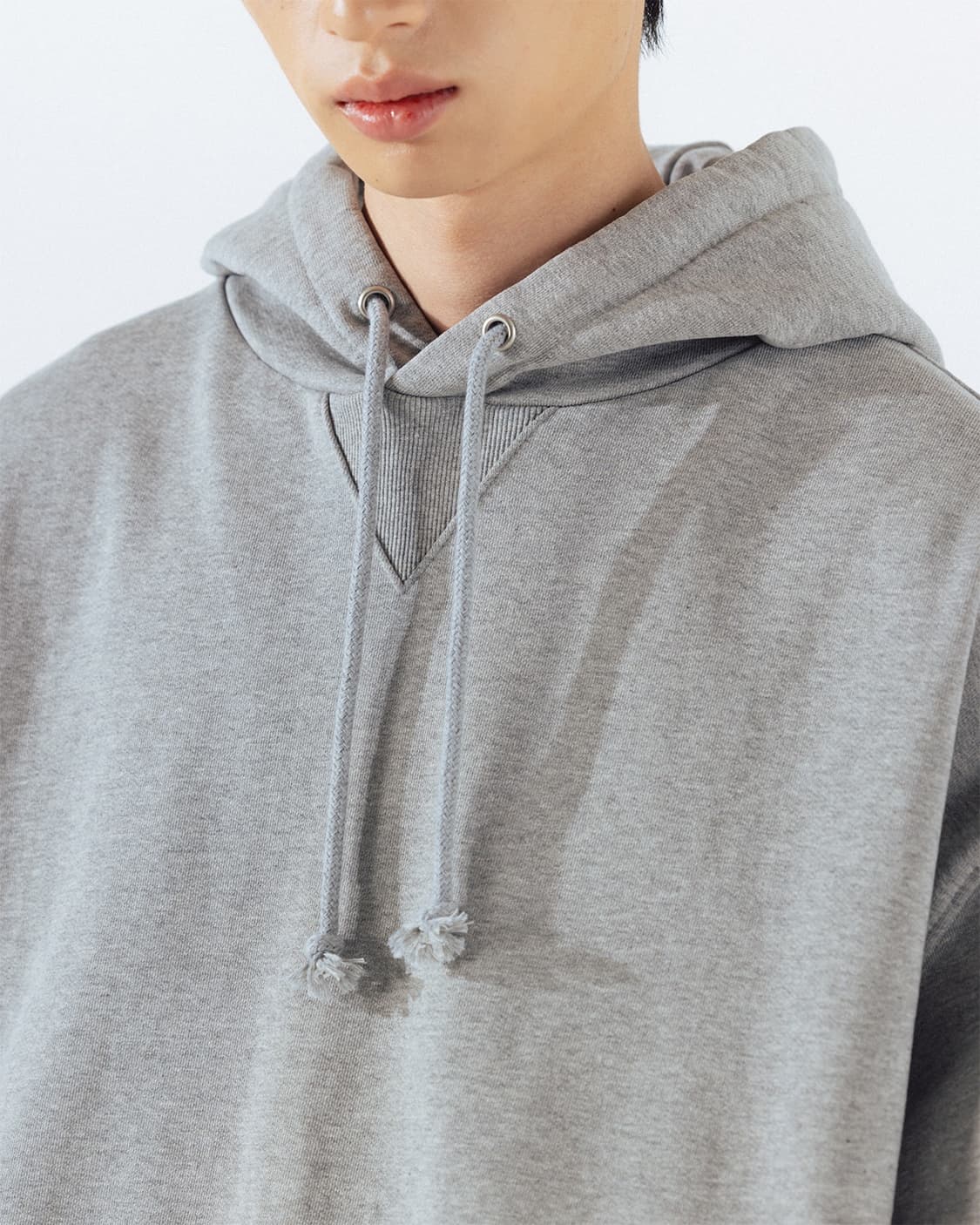Double Valley Tuck Sweat Hoodie - Melang 상품이미지7