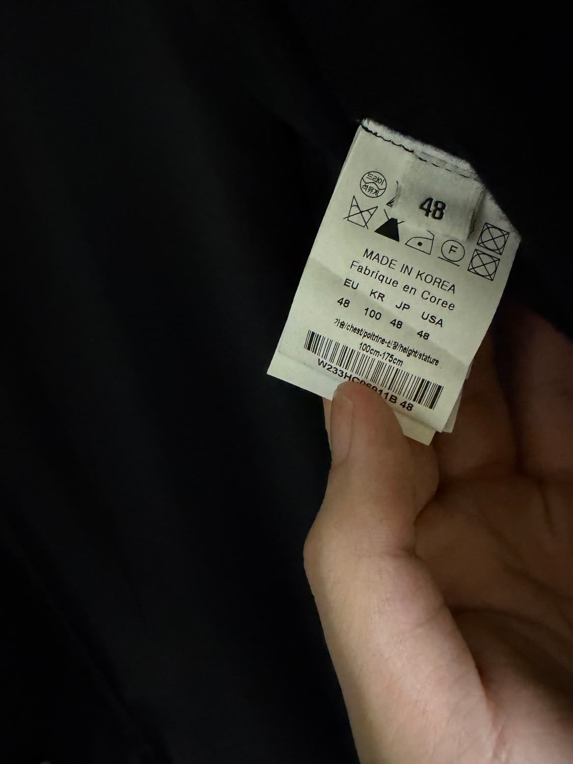 우영미 발마칸 블랙 코트 48(105~110) 상품이미지6