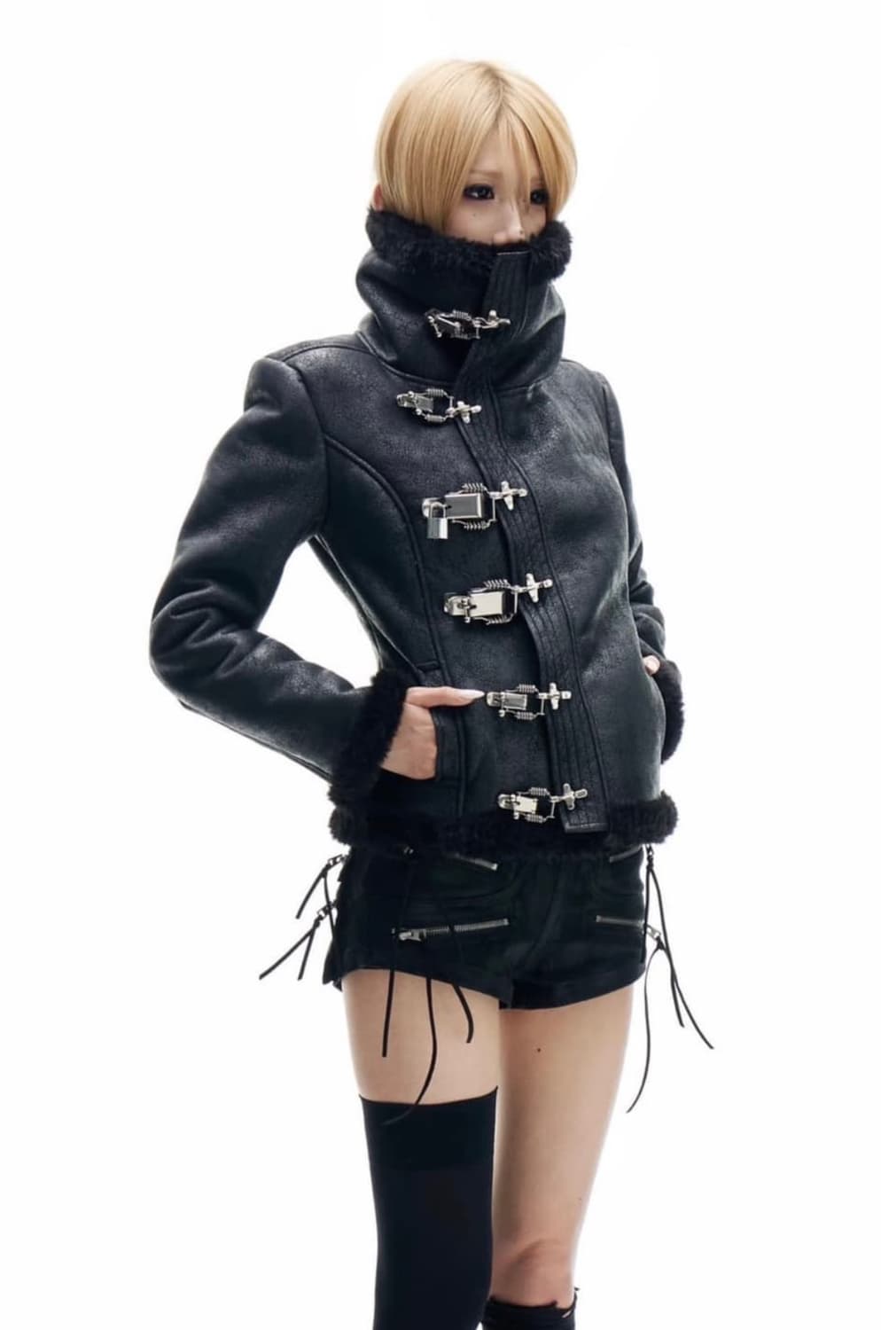 버클 무스탕 자켓 상품이미지1